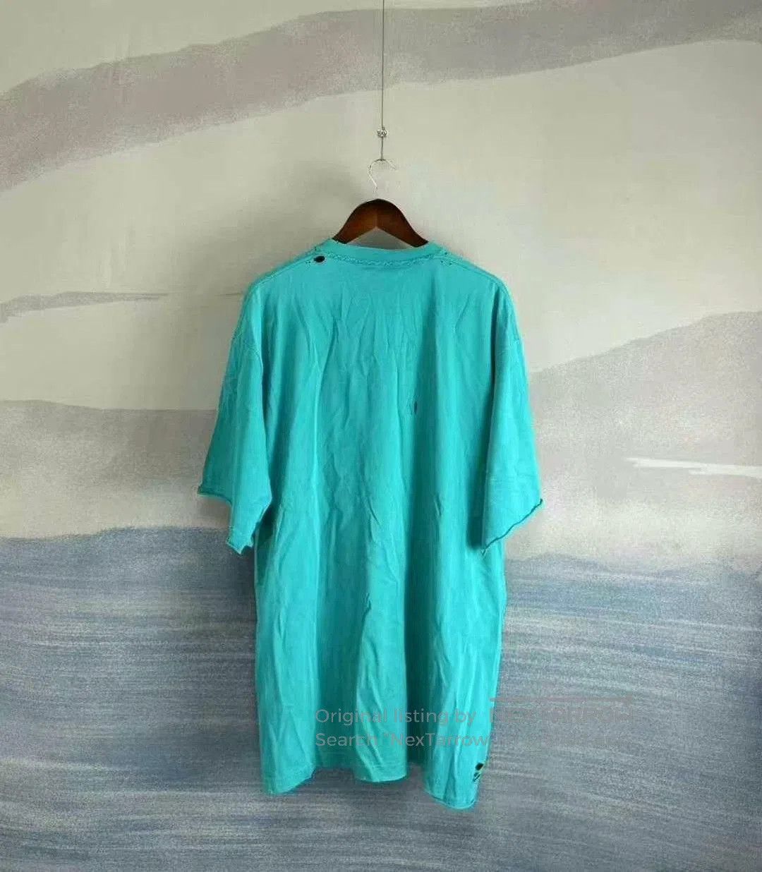 Balenciaga balenciaga teal short sleeve t. Size US L / EU 52-54 / 3 - 4 Thumbnail