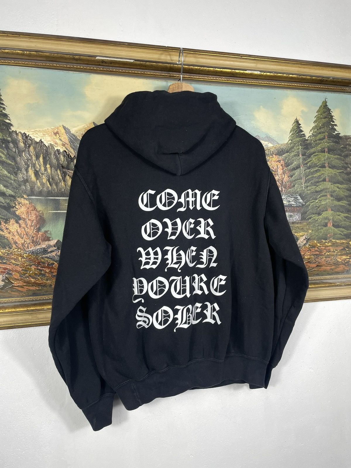 Band Tees Lil Peep come over when you're sober black hoodie 2017 merch Size US M / EU 48-50 / 2 - 6 Thumbnail