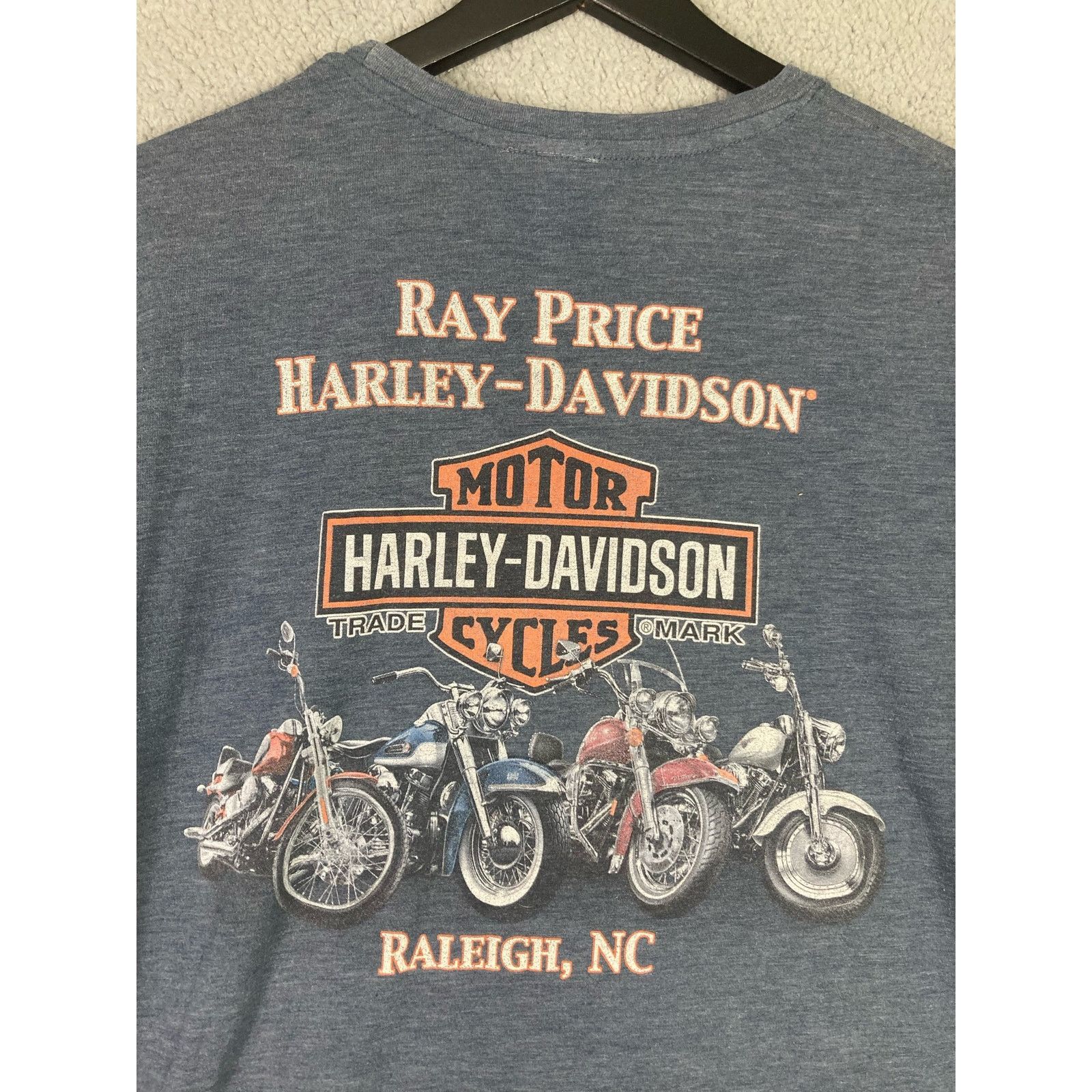 Harley Davidson Harley Davidson Raleigh NC Shirt Men's 2XL Blue Size Size US XXL / EU 58 / 5 - 9 Thumbnail