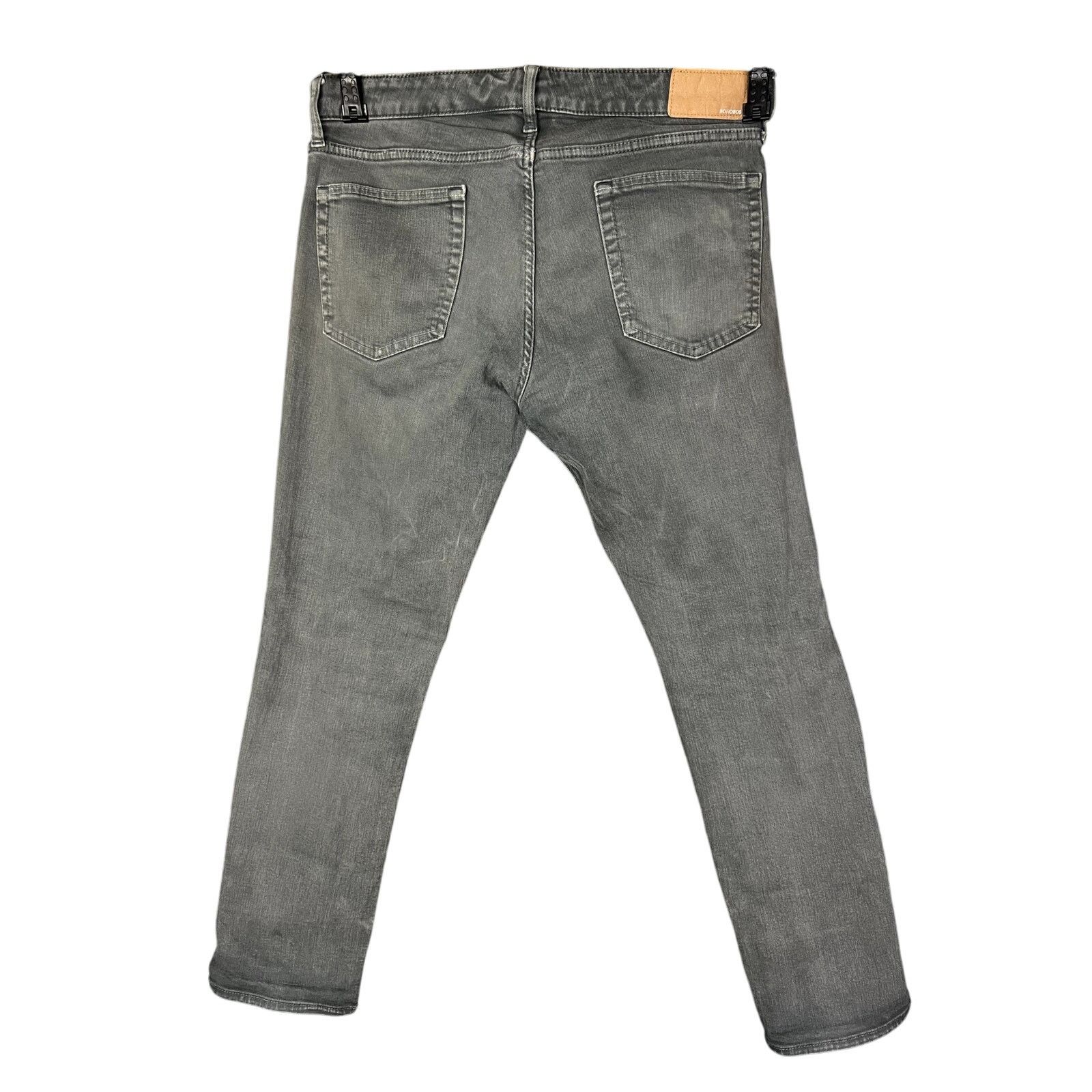 Bonobos Men's Bonobos Gray Denim Jeans Slim Straight Casual 33x30 Size US 33 - 2 Thumbnail