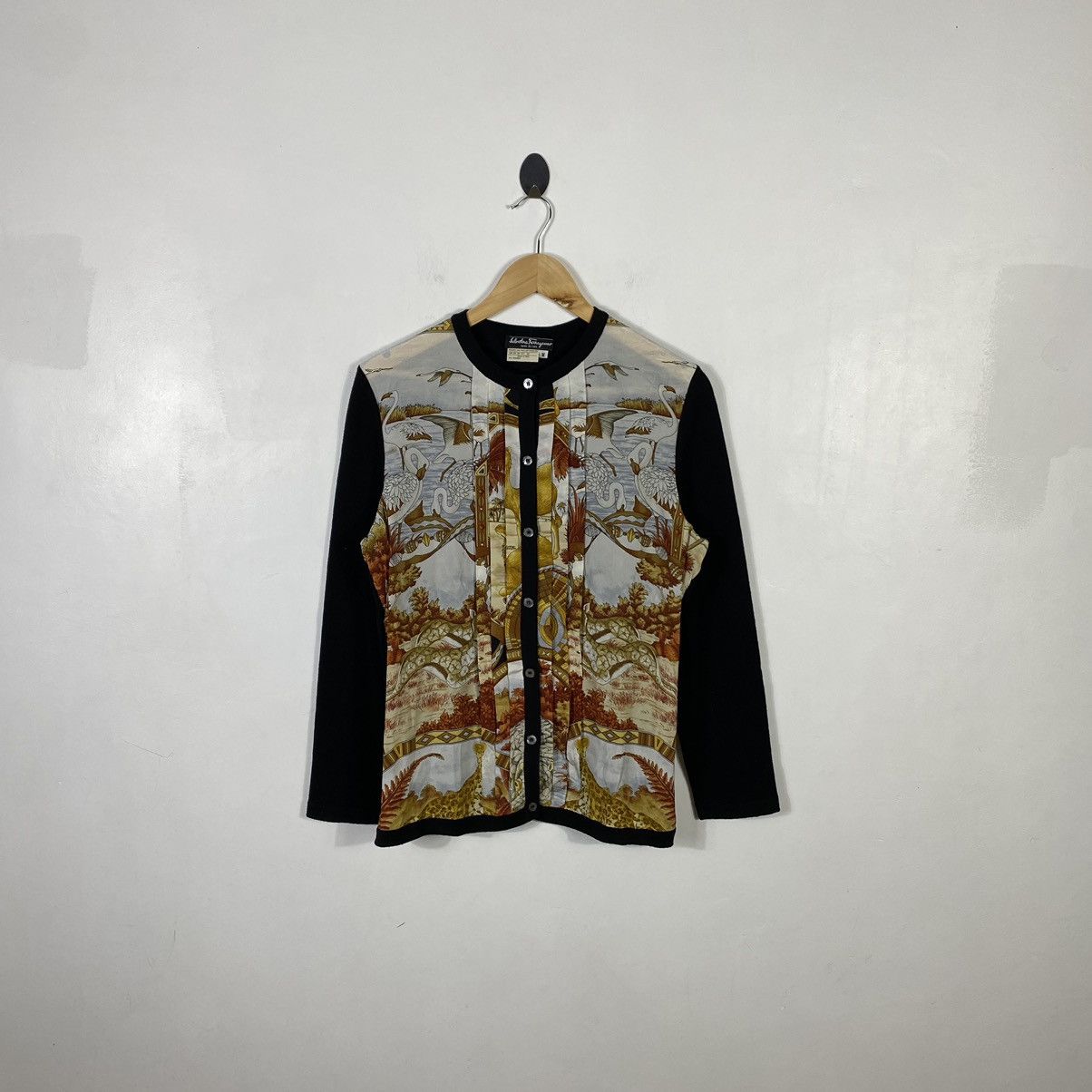 Salvatore Ferragamo - Animal Print Silk & Wool Cardigan