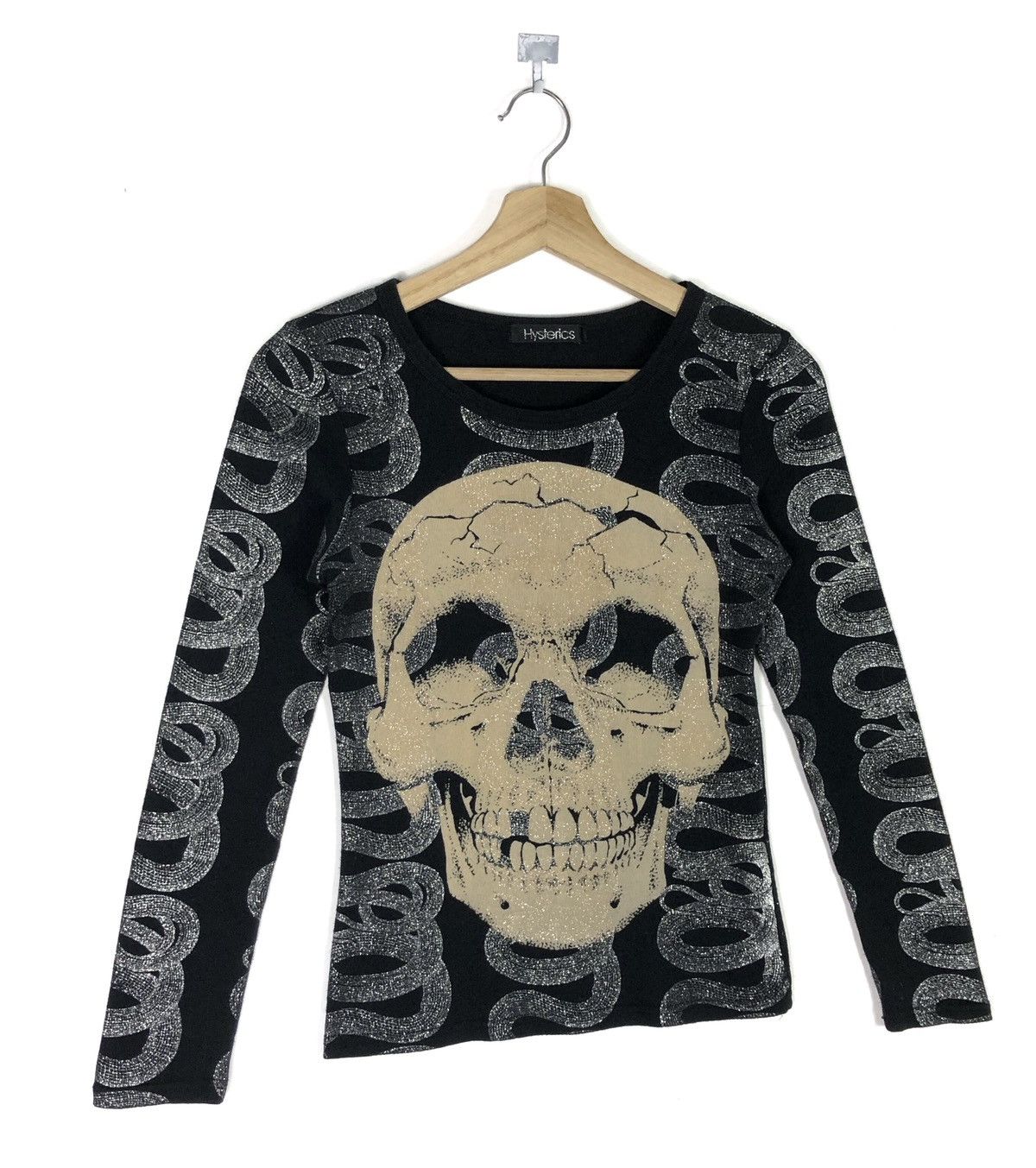 Hysteric Glamour RARE🔥GRAIL HYSTERIC BLING BLING SNAKES BIG SKULL L/S Size XS / US 0-2 / IT 36-38 - 4 Thumbnail