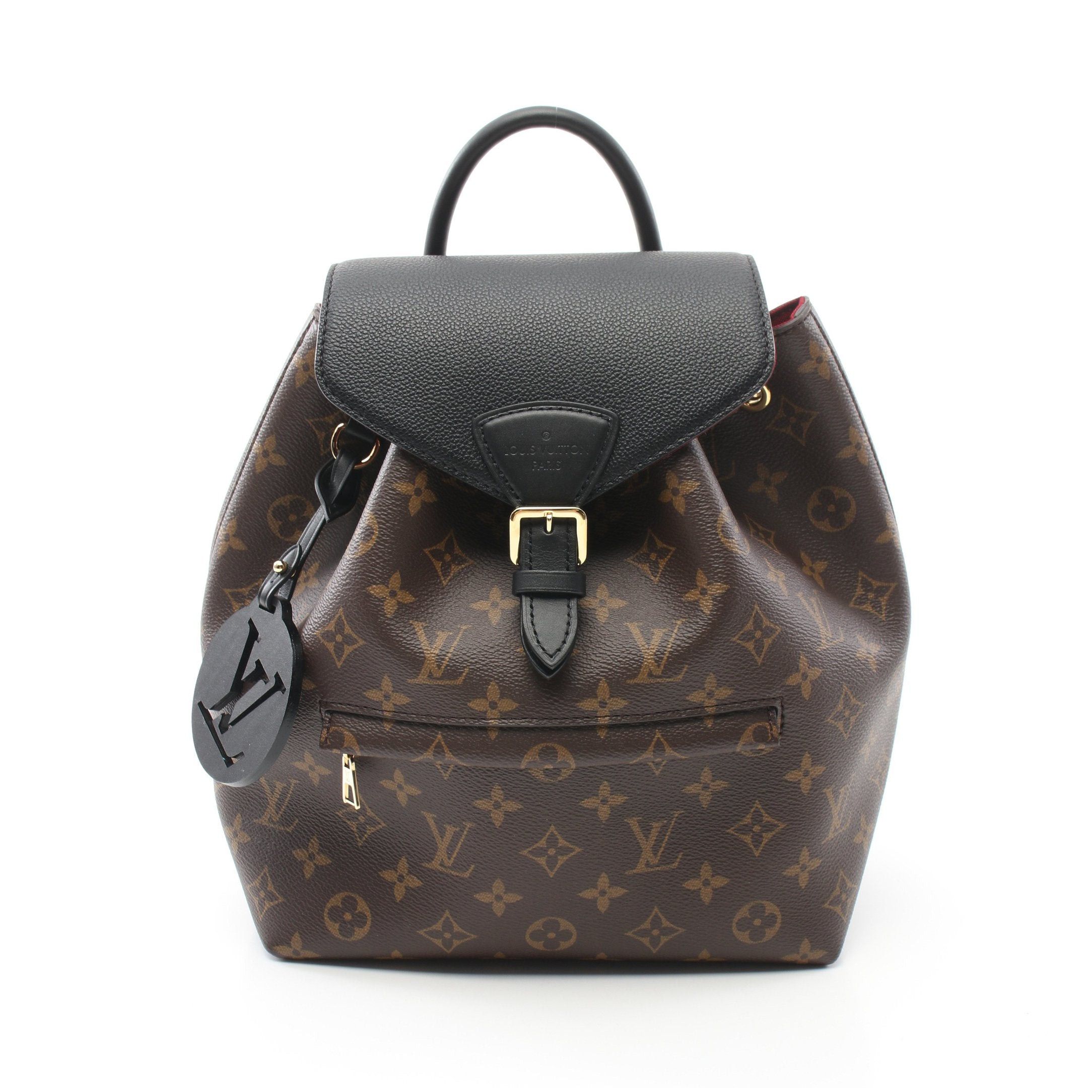 Louis Vuitton Louis Vuitton Montsouris Nm Pm Monogram Backpack Rucksack Leather Brown Black Size ONE SIZE - 1 Thumbnail