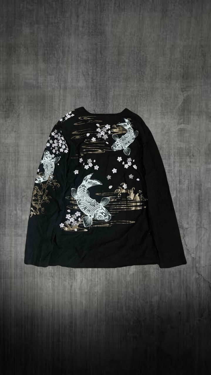 Pre-owned If Six Was Nine 2000s Japanese Sukajan Wabori Yakuza Long Sleeve Tee Kapital Style In Black