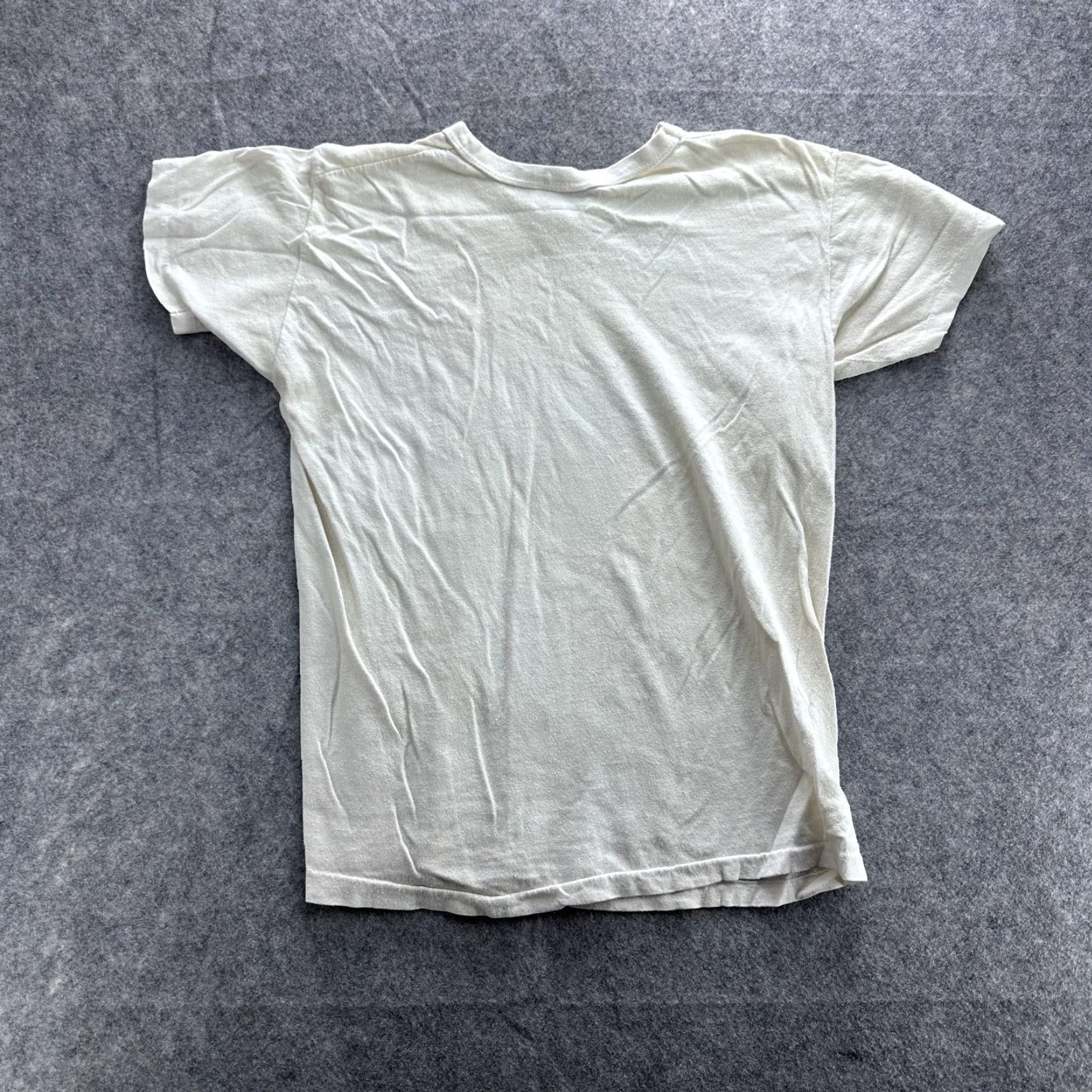 Russell Athletic VINTAGE Camp Waluta Staff Shirt Mens Large White Russell Mills Single Stitch Tee Shirt Mens Large White Camp Waluta Graphic Print 90s Mens Size US L / EU 52-54 / 3 - 6 Thumbnail