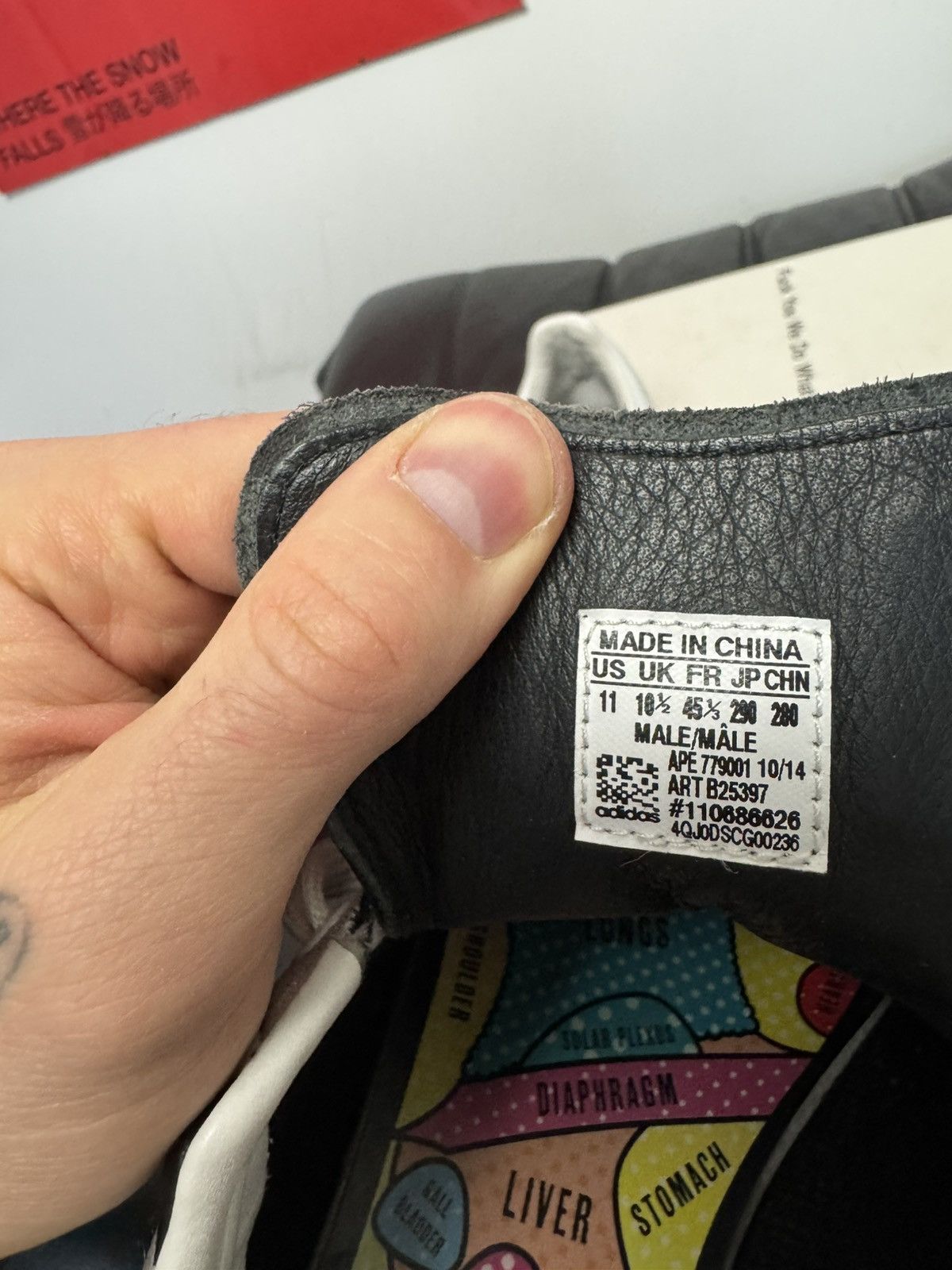 Adidas × Pharrell Adidas Pharrell x Stan Smith Polka Dot Leather Low Top Black Size US 11 / EU 44 - 6 Thumbnail