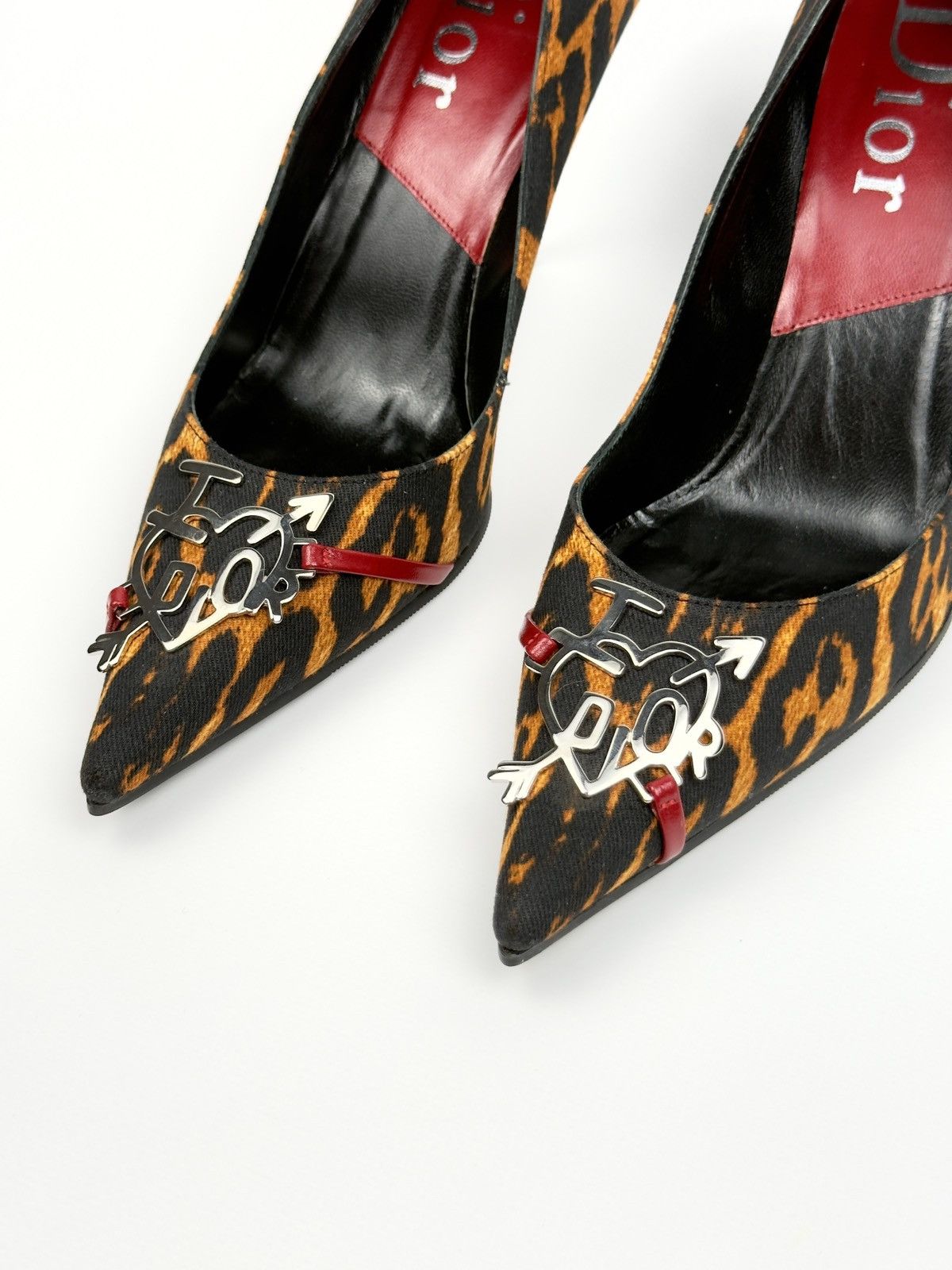 Dior 💖 Dior Iconic F/W 2004 by John Galliano Leopard Heels Pumps Size US 8.5 / IT 38.5 - 8 Thumbnail
