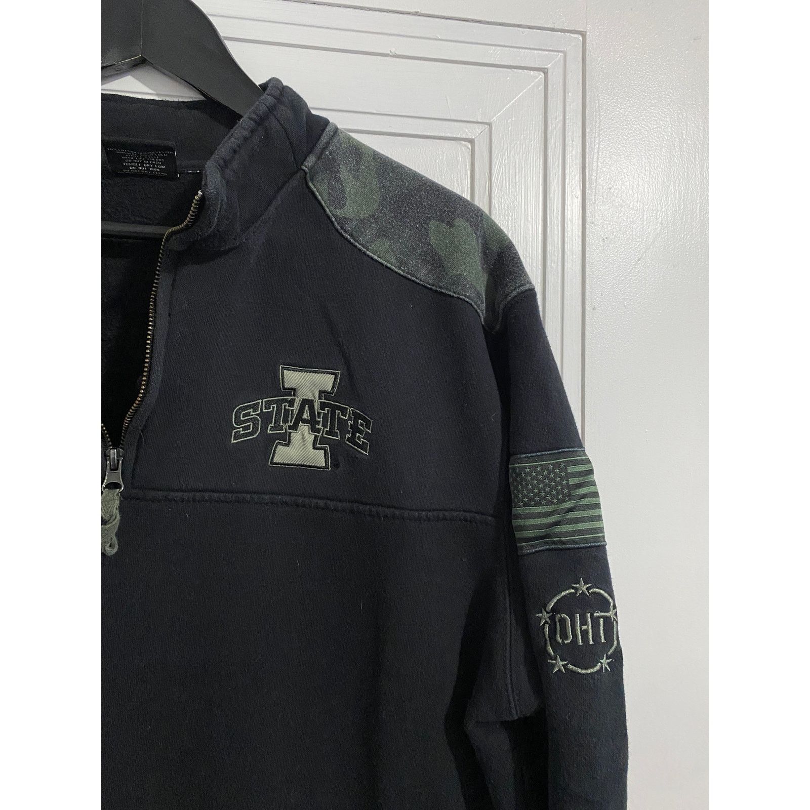 Colosseum Athletics Iowa State Cyclones Black and Green Camo 1/4-Zip Size US L / EU 52-54 / 3 - 2 Thumbnail