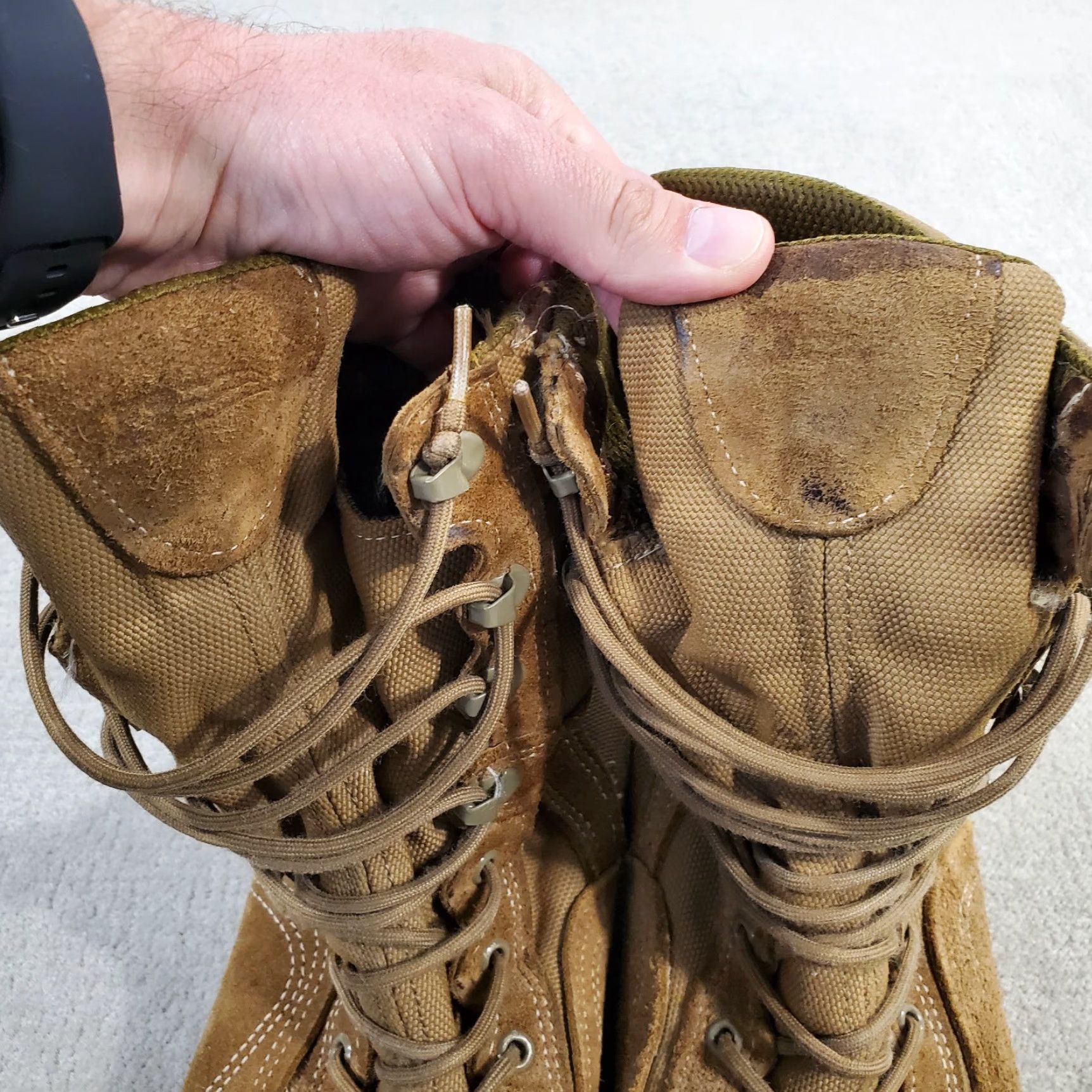 Vintage Belleville Boots Mens 12 R Brown Gore-Tex Insulated Leather Workwear Lace-up Military & Air Force Boots Mens Shoes Size US 12 / EU 45 - 4 Thumbnail
