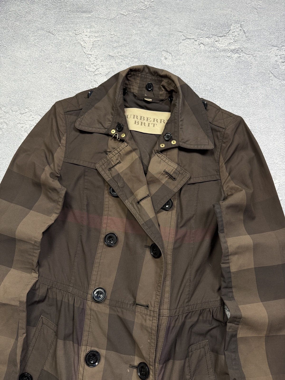 Burberry Burberry Brit Monogram Nova CheckWomans Trench Coat Size XS / US 0-2 / IT 36-38 - 2 Thumbnail