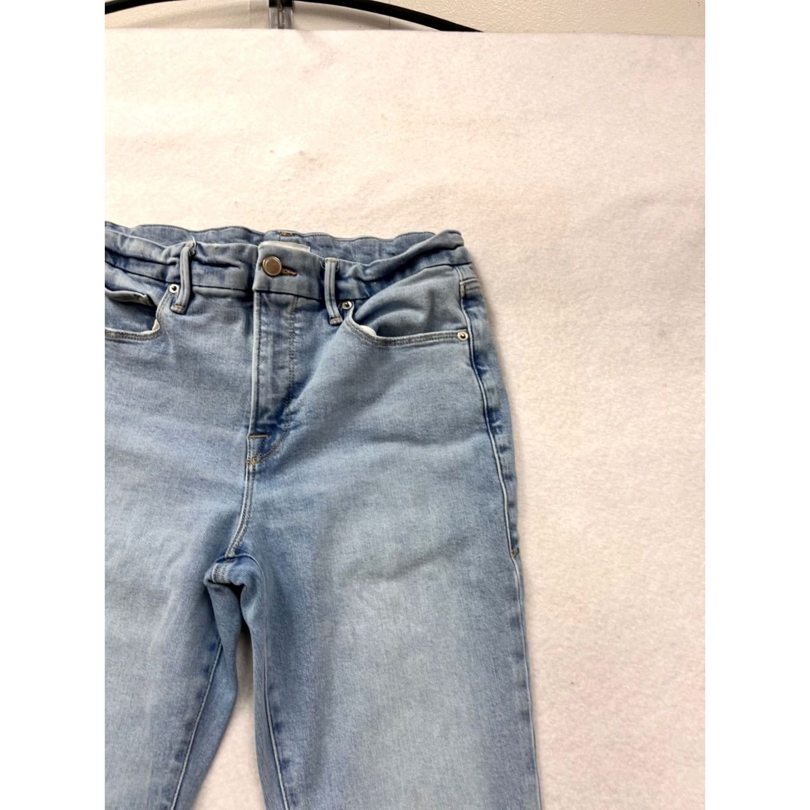 Good American Good American Womens Jeans Flared Light Wash 8 Light Blue 8774 Size 30" / US 8 / IT 44 - 5 Thumbnail