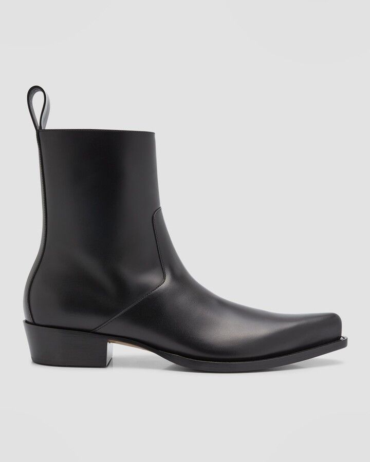 Bottega Veneta Ripley Pointed Toe Leather Ankle Boots Size US 7 / EU 40 - 1 Thumbnail