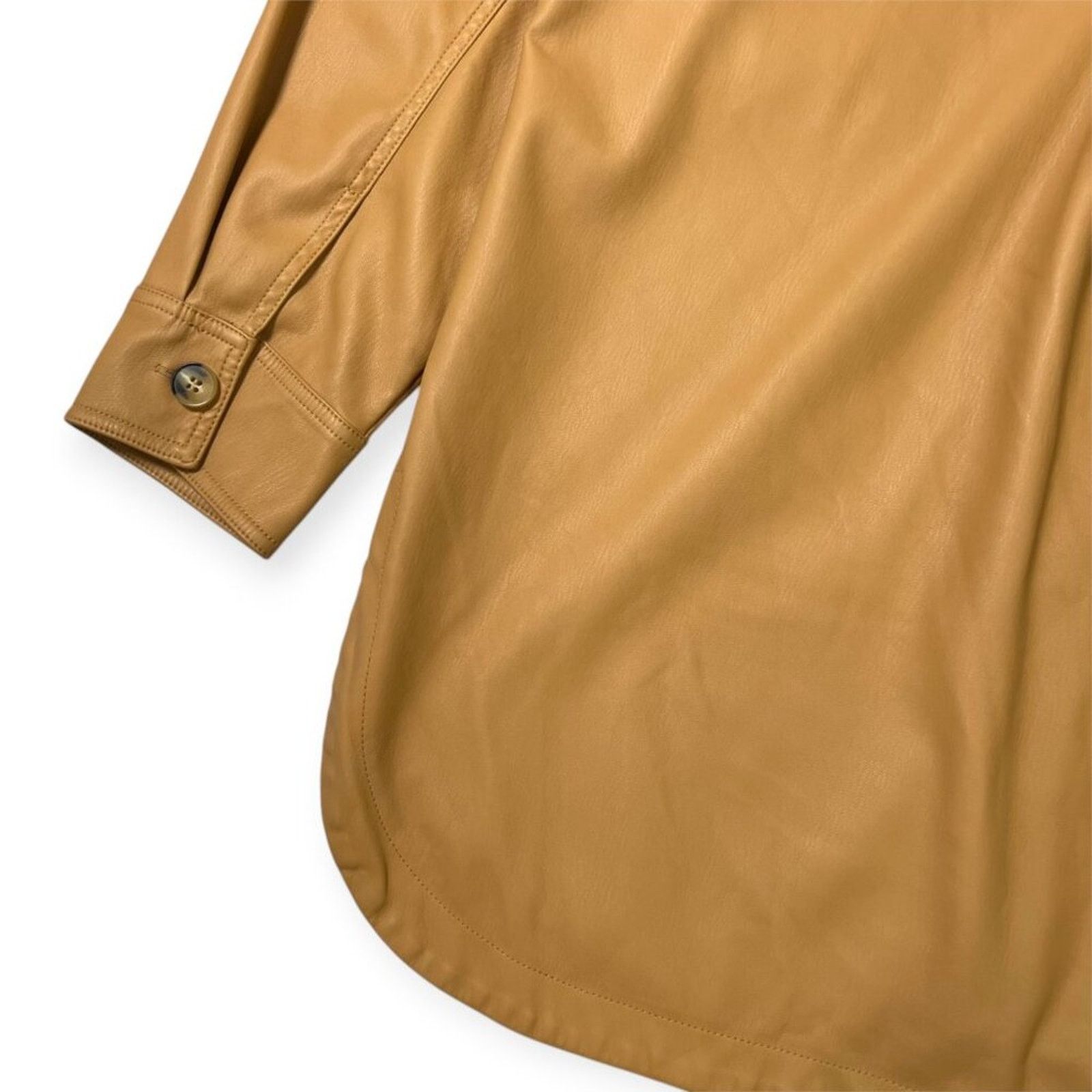Anthropologie Maeve Oversized Vegan Leather Button Shacket Womens L Size L / US 10 / IT 46 - 15 Thumbnail