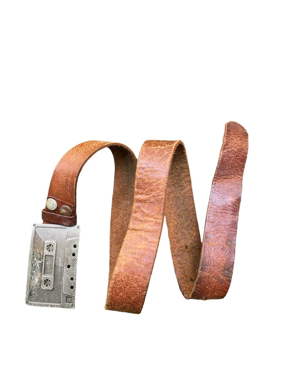 Japanese Brand Vintage MADE IN JAPAN BACK POP Leather Belt nice design Size ONE SIZE - 4 Thumbnail