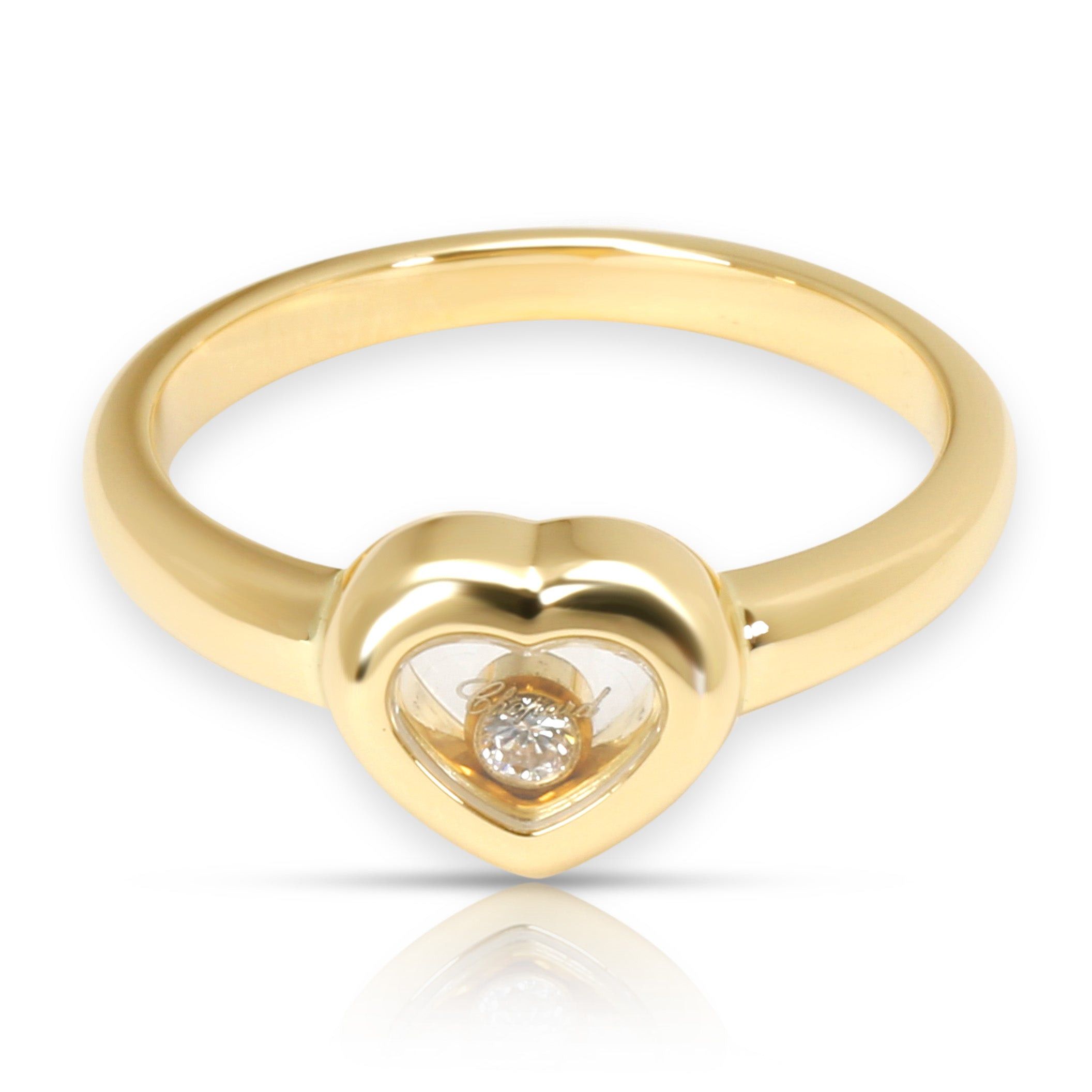 image of Chopard Happy Hearts Diamond Ring In 18K Yellow Gold (0.05 Ctw), Women's