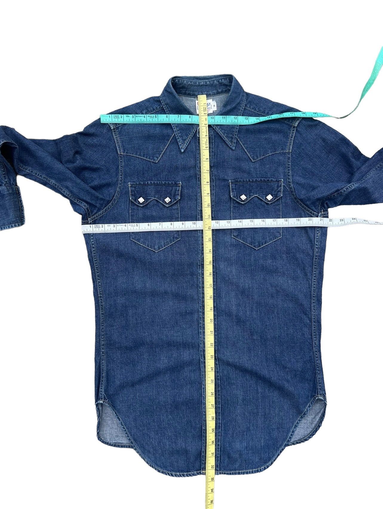 Levi's Vintage Clothing × Vintage Vintage 2000 LVC Levi’s Short Horn Denim Western Shirt Size US M / EU 48-50 / 2 - 3 Thumbnail