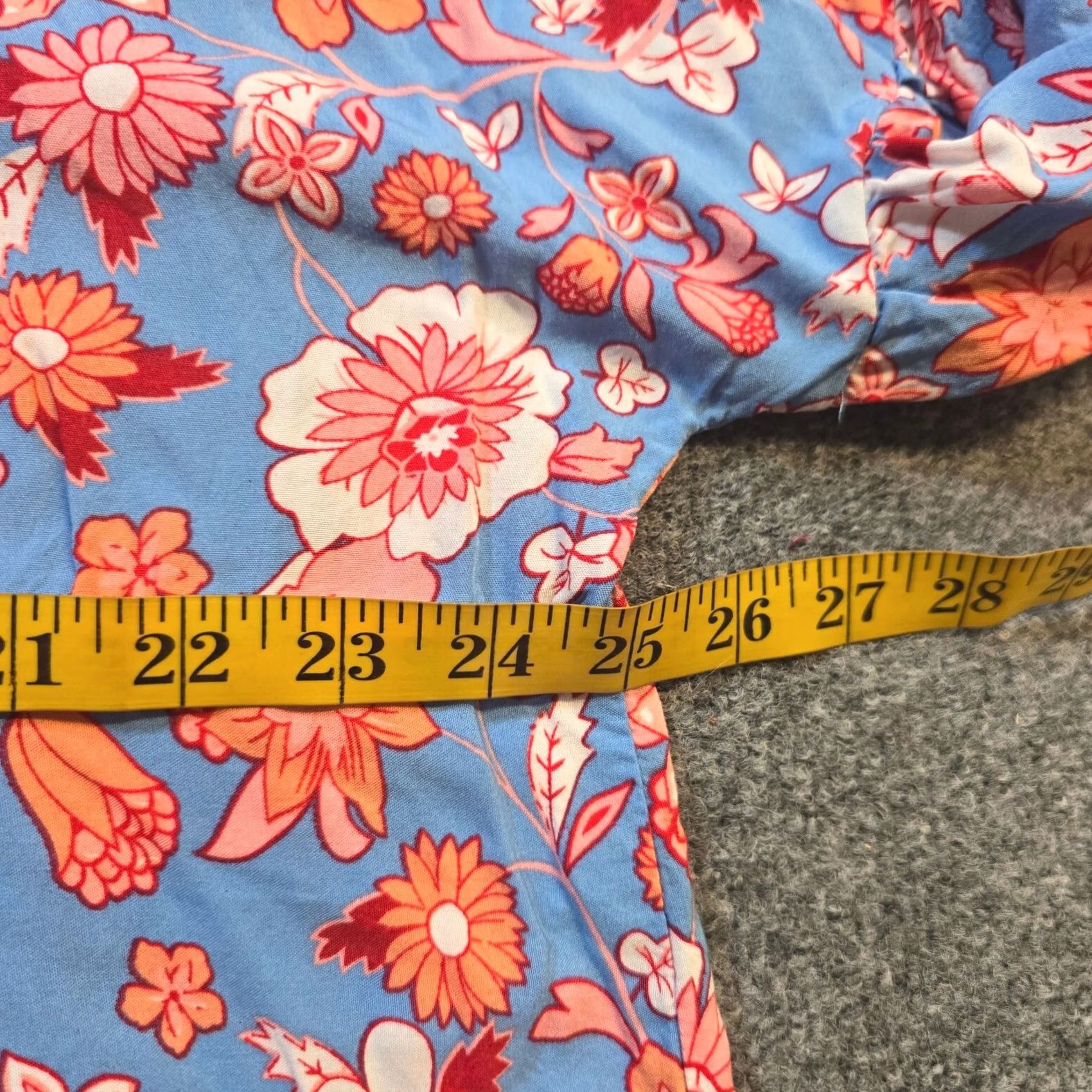 Vintage Suzanne Betro Top Womens 2X Blue Pink Floral Peasant Long Sleeve Casual V-Neck Blouse Size XXL / US 16-18 / IT 52-54 - 5 Thumbnail