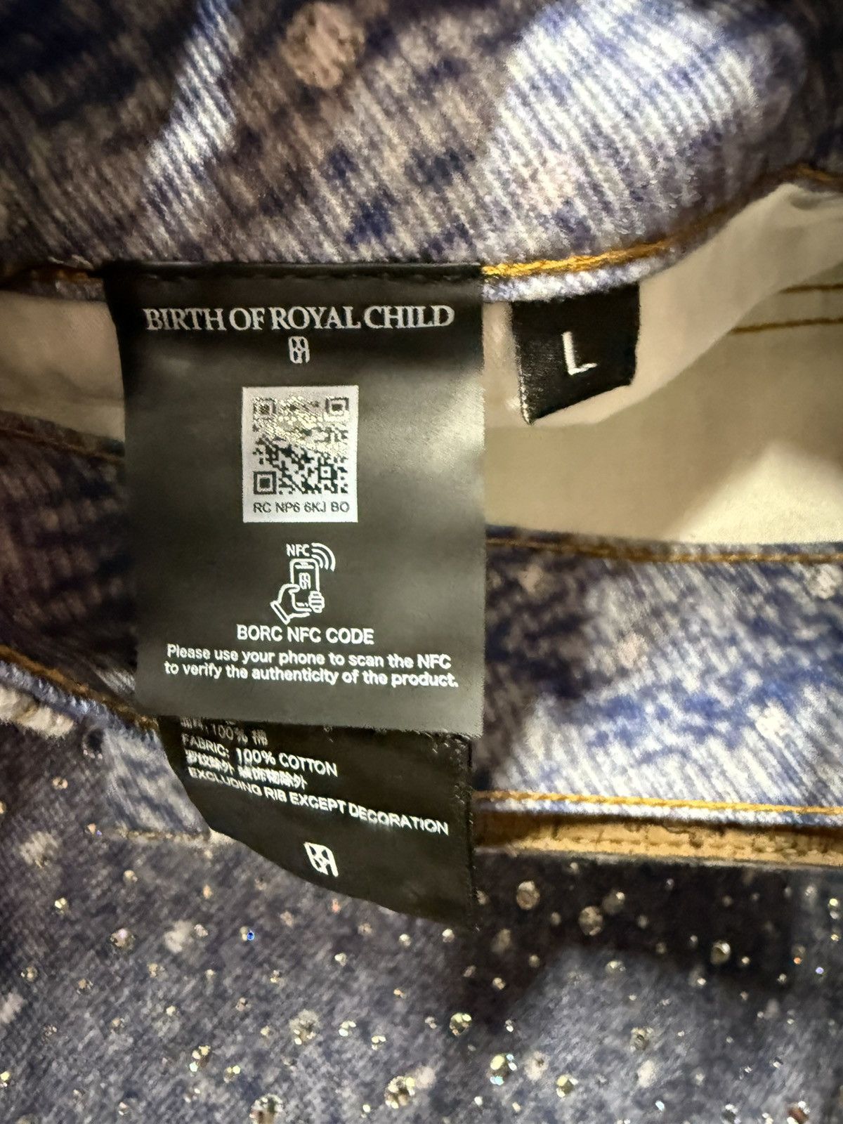 Birth of Royal Child Birth of Royal Child Diamond Boro Denim Size US 34 / EU 50 - 4 Thumbnail