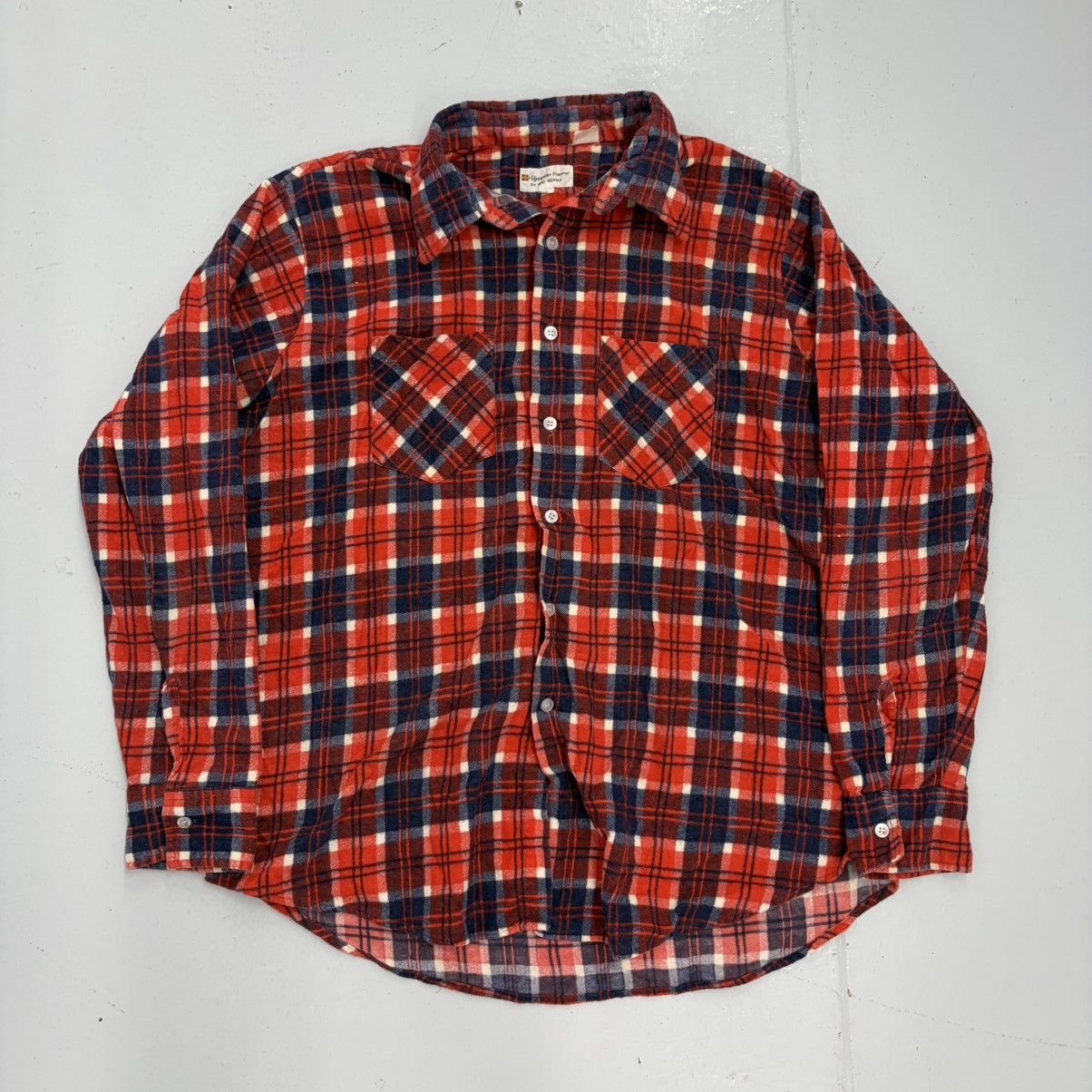 Other Vintage 80s Bud Berma Red/Blue Plaid Cotton Flannel Size US XL / EU 56 / 4 - 1 Thumbnail