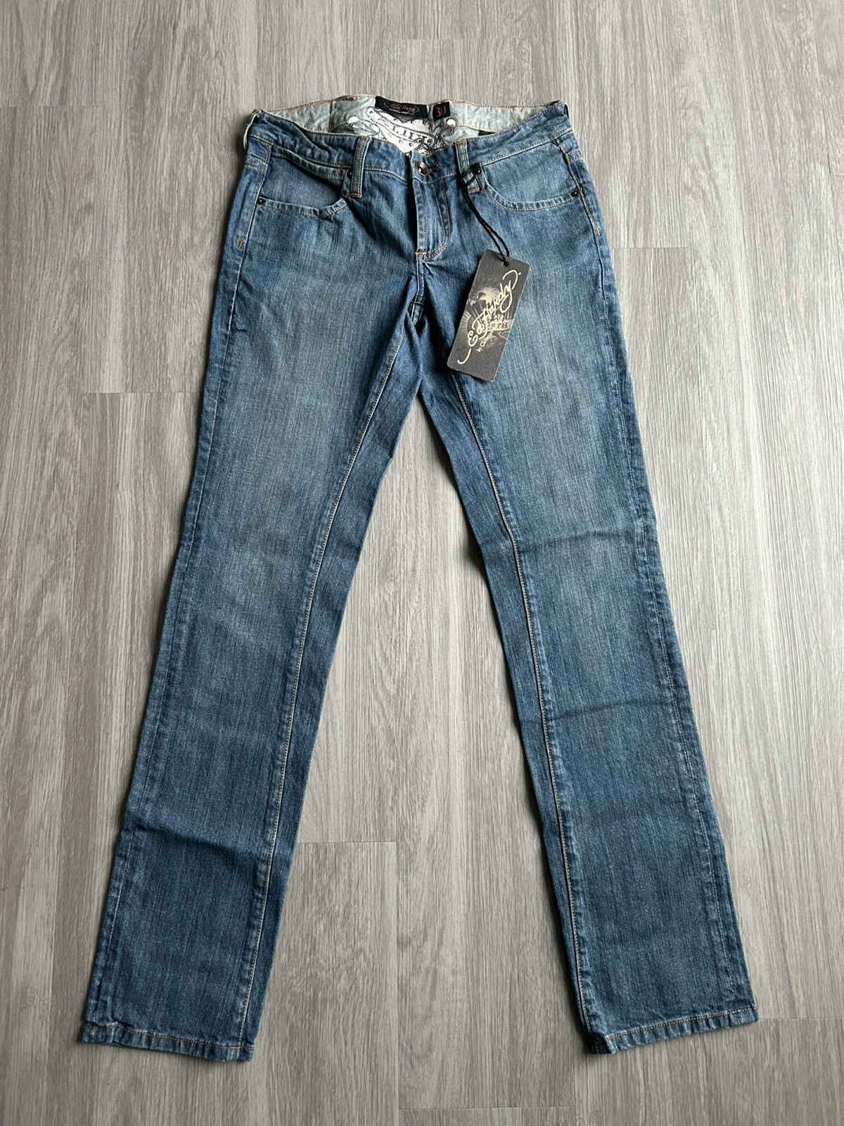 Ed Hardy Ed Hardy Embroidered Love Kills Slowly Jeans Size 30 Size 30" / US 8 / IT 44 - 2 Thumbnail