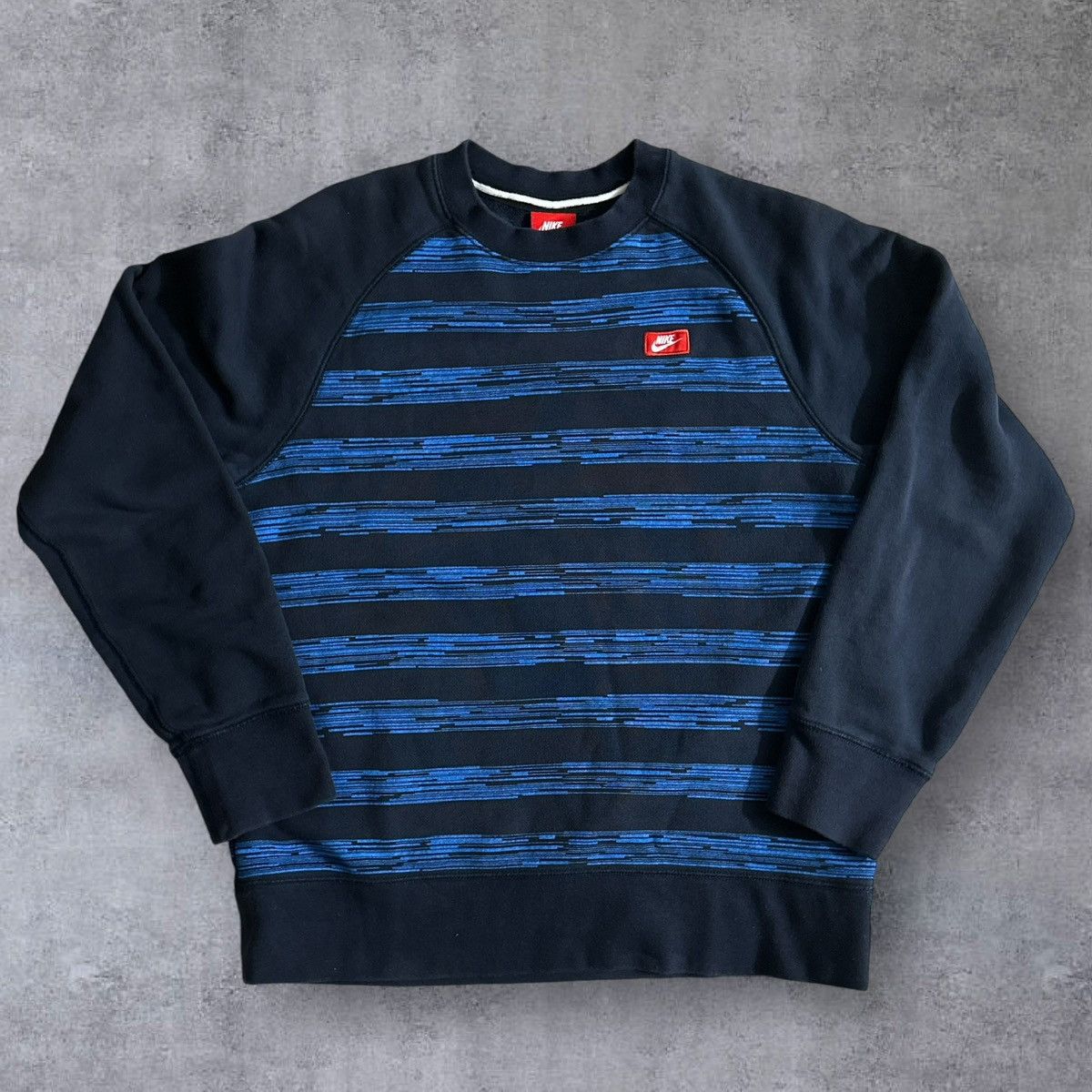 Nike Rare Nike Blue Striped Sweatshirt Size US M / EU 48-50 / 2 - 2 Thumbnail