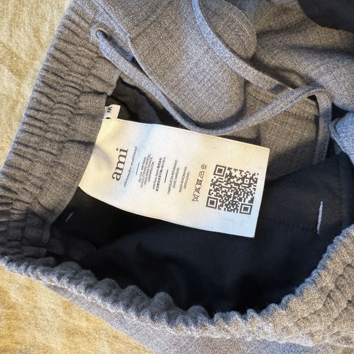 AMI AMI PARIS Gray Elasticized Trousers Size US 34 / EU 50 - 10 Thumbnail