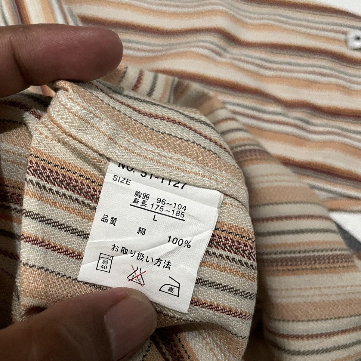 If Six Was Nine Vintage japanese punk splendid satisfaction stripe Ls Shirt Size US L / EU 52-54 / 3 - 5 Thumbnail