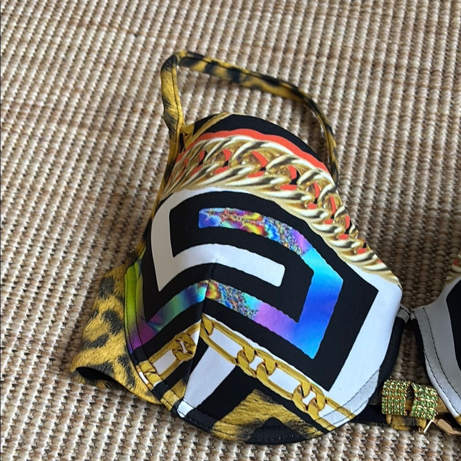 Versace NWT Versace Black and Yellow Bikini Swimwear Size 3C Size ONE SIZE - 7 Thumbnail
