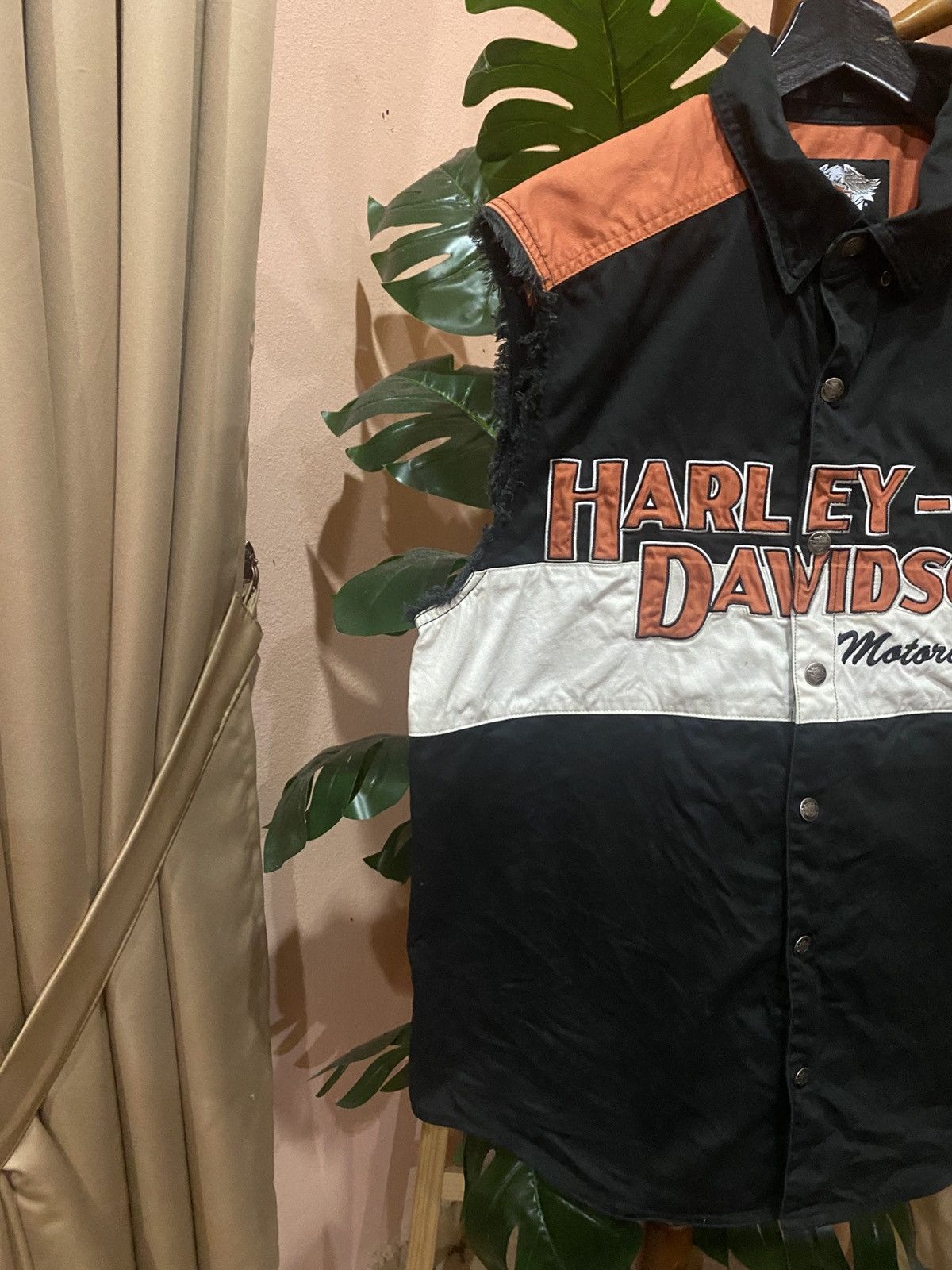 Harley Davidson Vintage 2007 Harley-Davidson Sleeveless Button-Up Vest Size US M / EU 48-50 / 2 - 9 Thumbnail