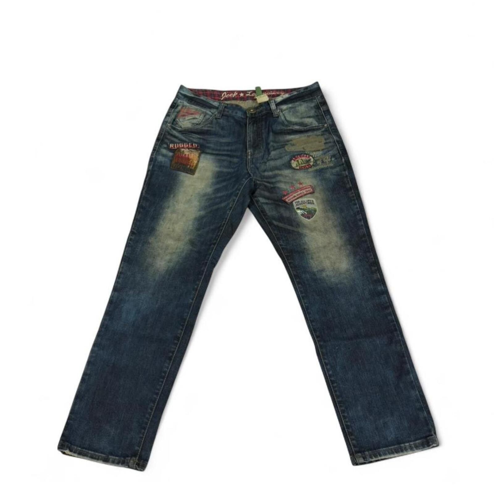 True Religion Jeep Legendary dark wash vintage jeans with patches Size 30" / US 8 / IT 44 - 1 Thumbnail