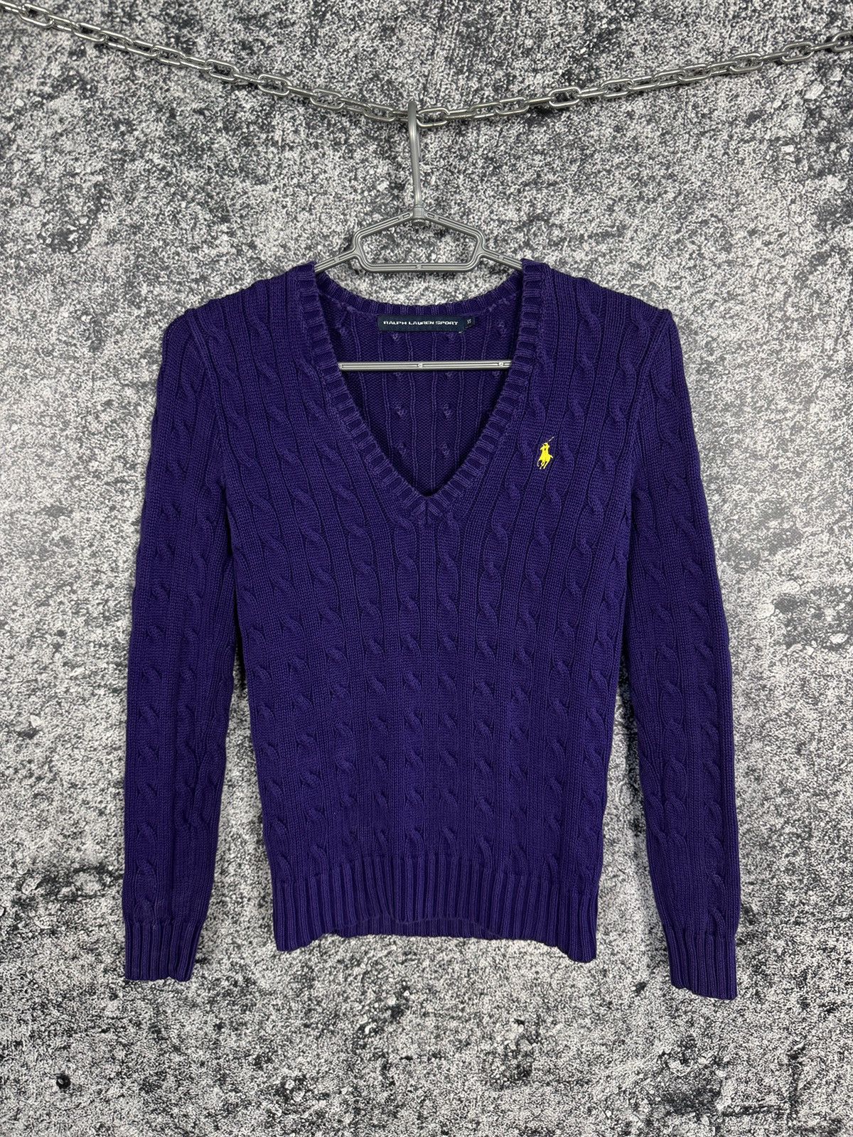 Ralph Lauren Sport Ralph Lauren Sport V-Neck Knit Sweater Pullover Vintage XS Size XS / US 0-2 / IT 36-38 - 1 Thumbnail