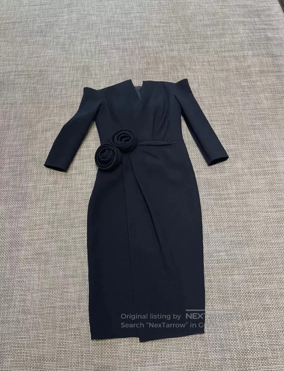 Oscar De La Renta Oscar de la Renta Black One-Shoulder Dress. Size XS / US 0-2 / IT 36-38 - 2 Thumbnail