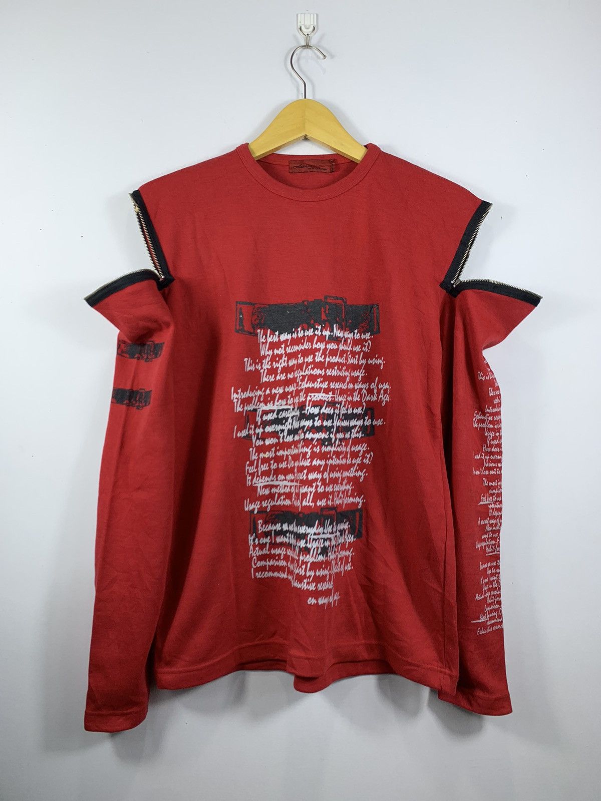 JAPANESE GOTHIC RED ZIPER THE U.K PUNK LONG SLEVEE