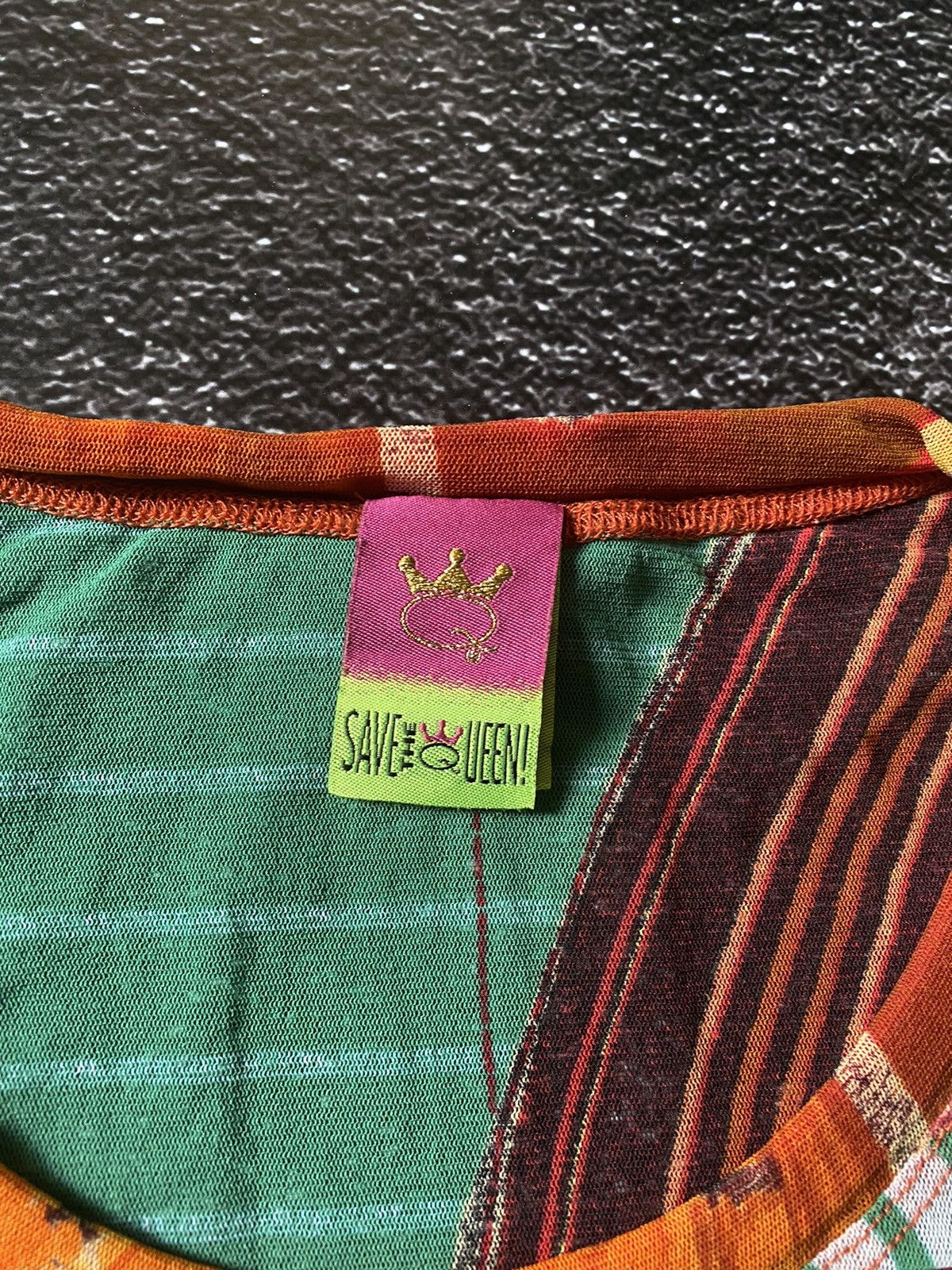 Vintage SAVE THE QUEEN mesh top engraving like jean paul gailtier Size M / US 6-8 / IT 42-44 - 7 Thumbnail