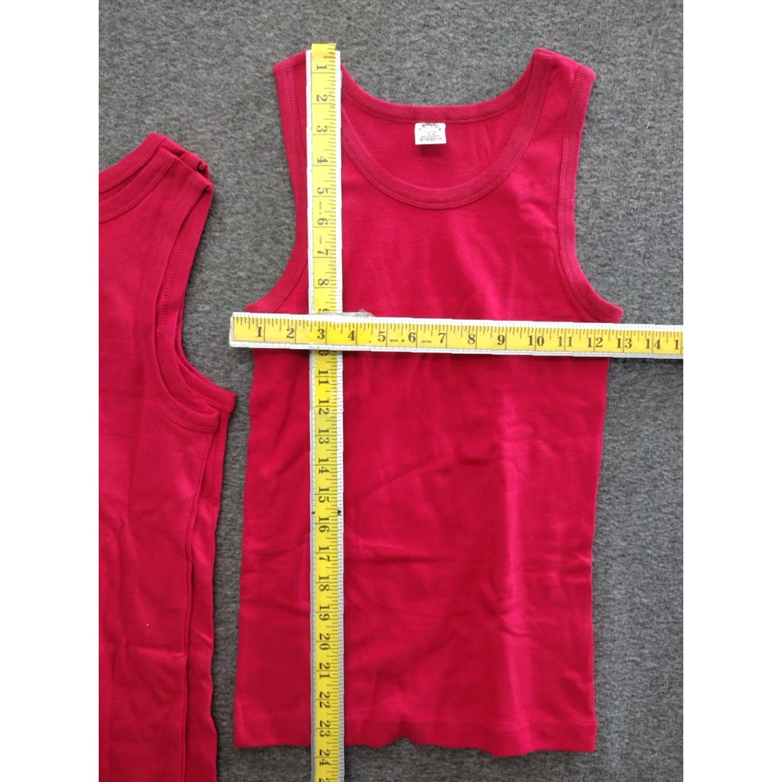 Superga Super Tank Top Women’s Red 100% Cotton Sleeveless Tank Shirt 14 Regular Size XL / US 12-14 / IT 48-50 - 4 Thumbnail