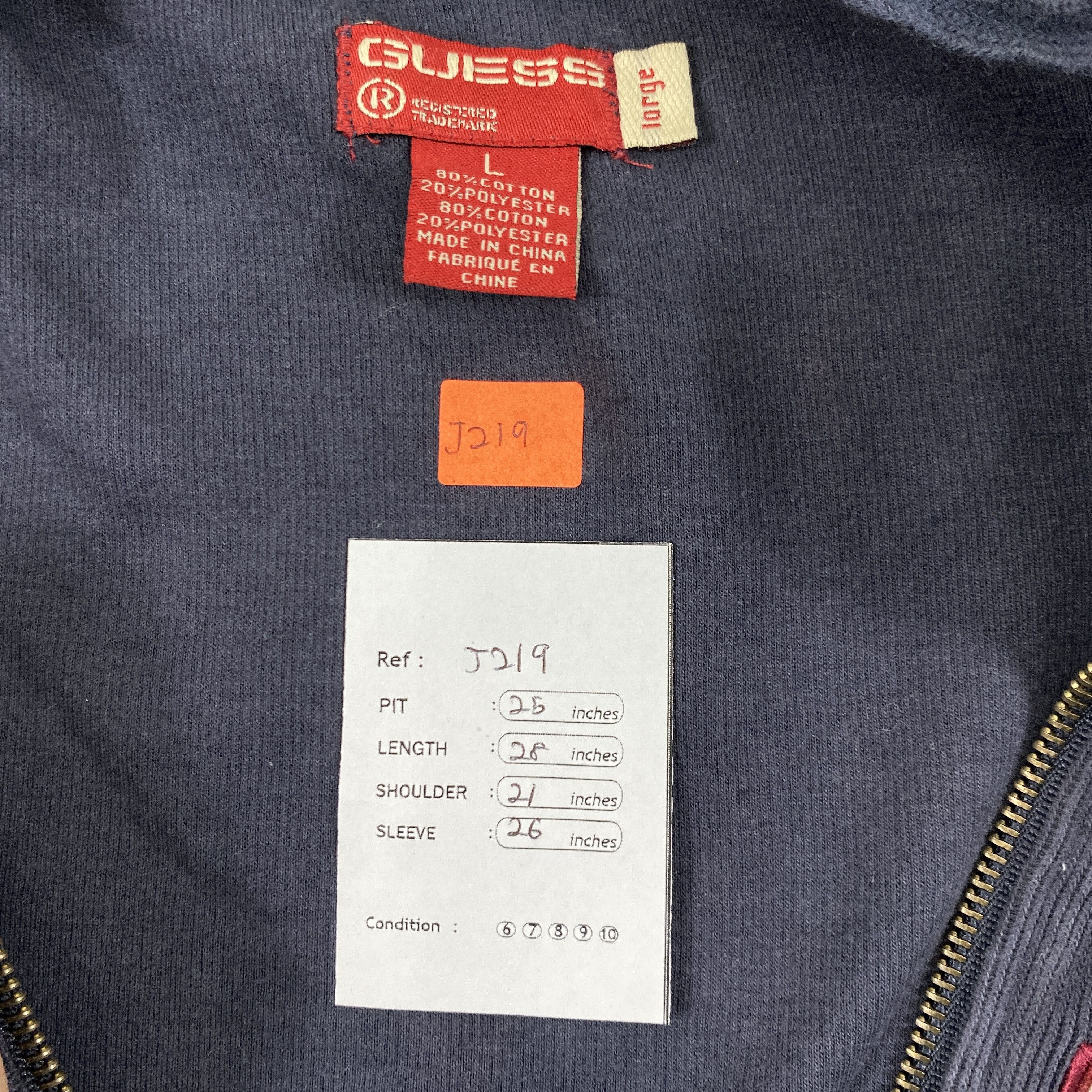 Guess Vintage Guess Zipper Hoodie Jacket- J219 Size US L / EU 52-54 / 3 - 5 Thumbnail