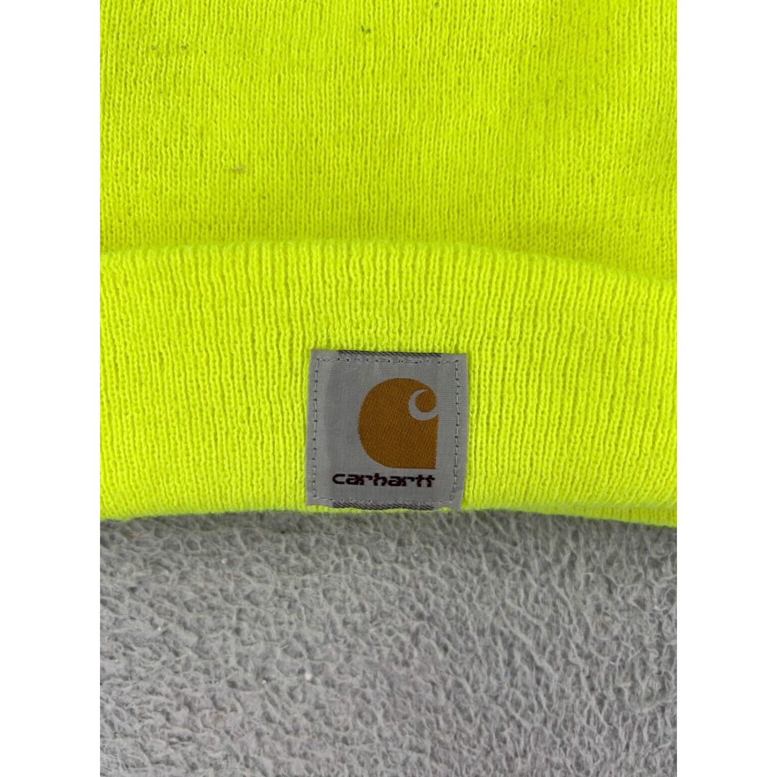 Carhartt Carhartt Beanie Hat Adult One Size Yellow Knit Acrylic Winter High Visibility Size ONE SIZE - 2 Thumbnail