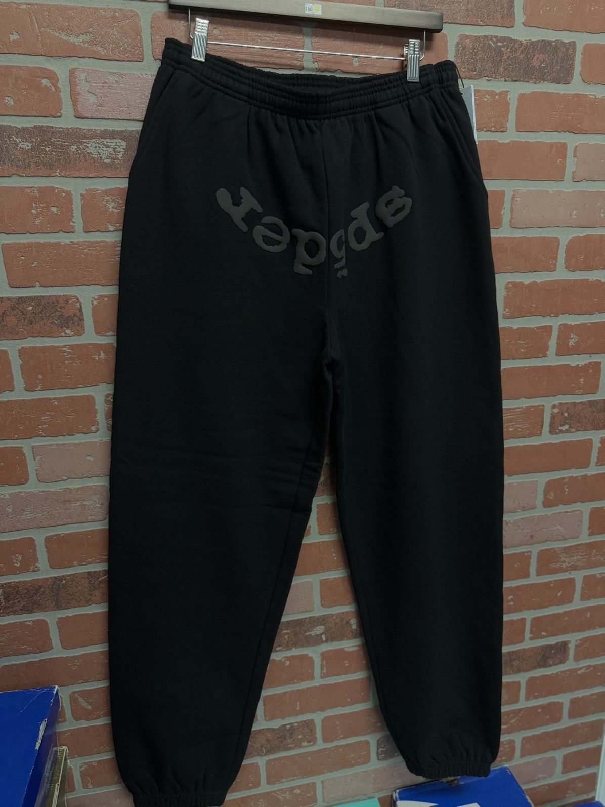 Sp5der Sp5der Worldwide Sweatpants Size XL Black (2025) (NEW) Size US 34 / EU 50 - 2 Thumbnail