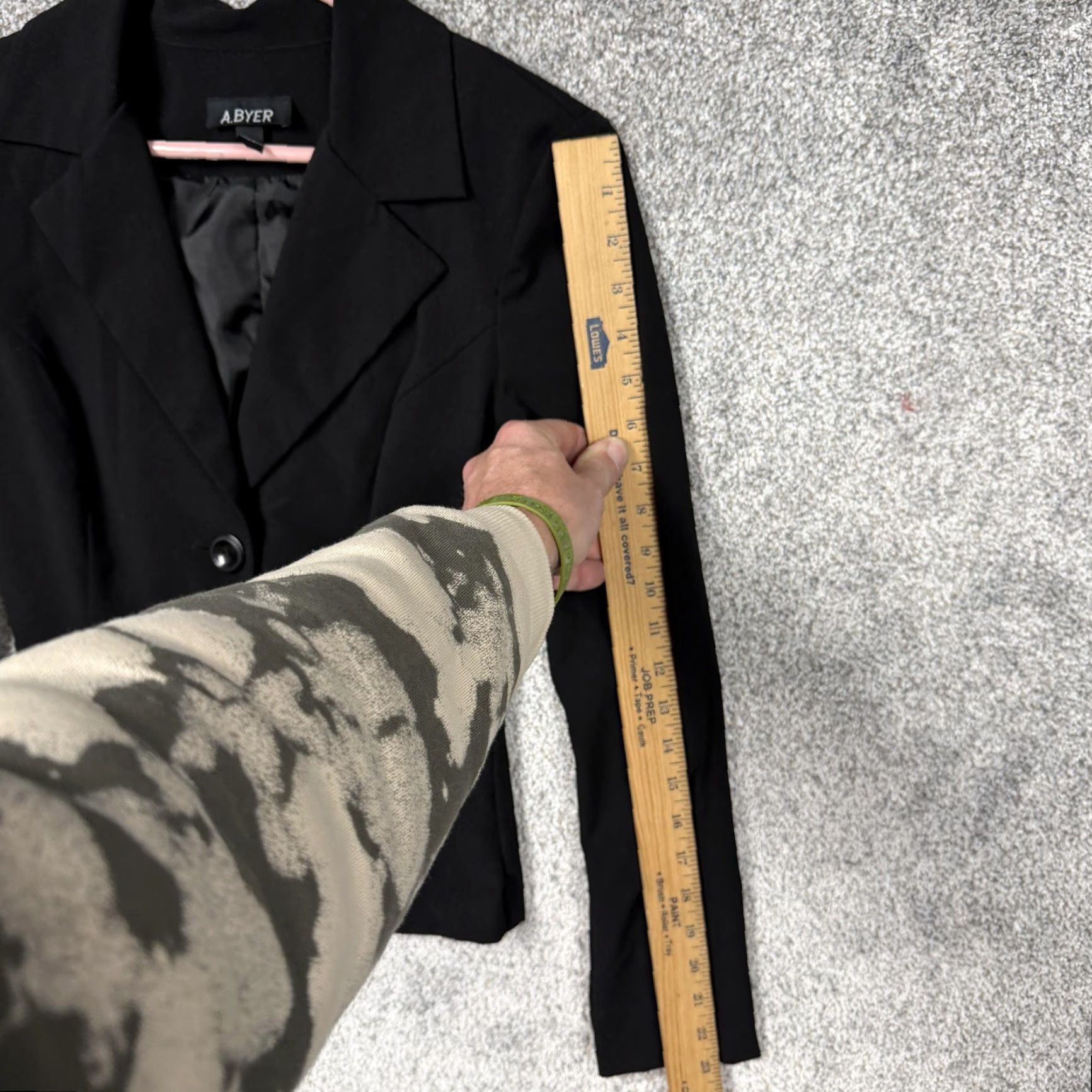 Vintage VINTAGE A. Byer Blazer S Juniors Black Two-Button Notch Lapel Short Length Regular Fit Polyester Rayon Spandex Size S / US 4 / IT 40 - 3 Thumbnail