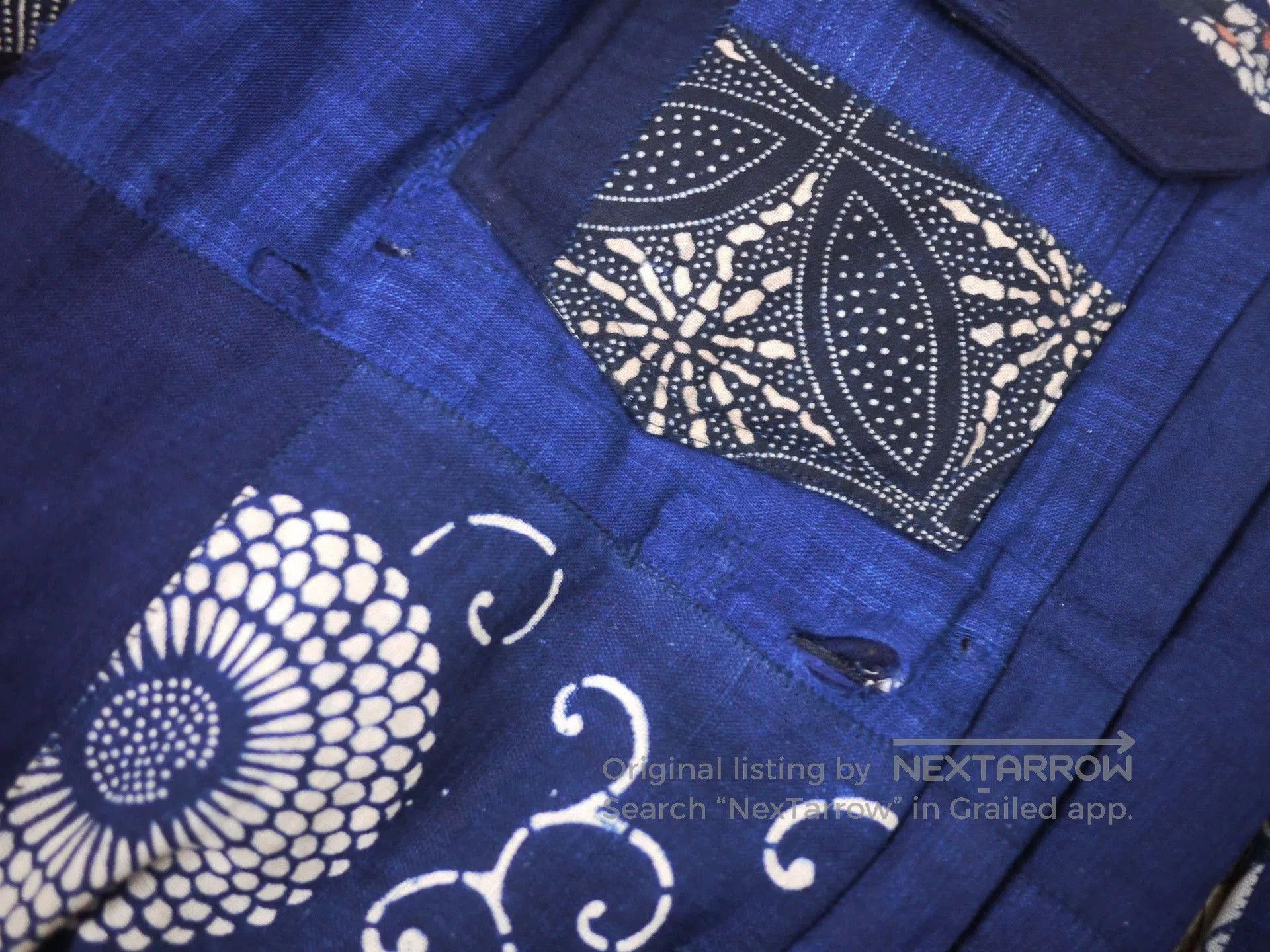 Visvim Blue Patchwork Button-Up Jacket Size M. Size US M / EU 48-50 / 2 - 7 Thumbnail