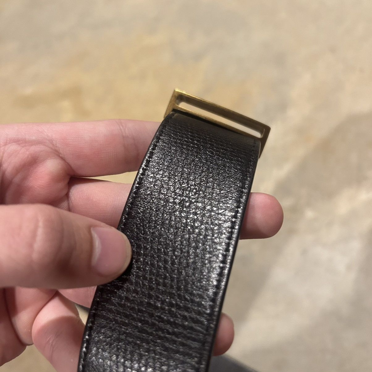 Designer × Louis Vuitton × Vintage Vintage Louis Vuitton LV Initials Monogram Leather Belt Rare Size ONE SIZE - 10 Thumbnail