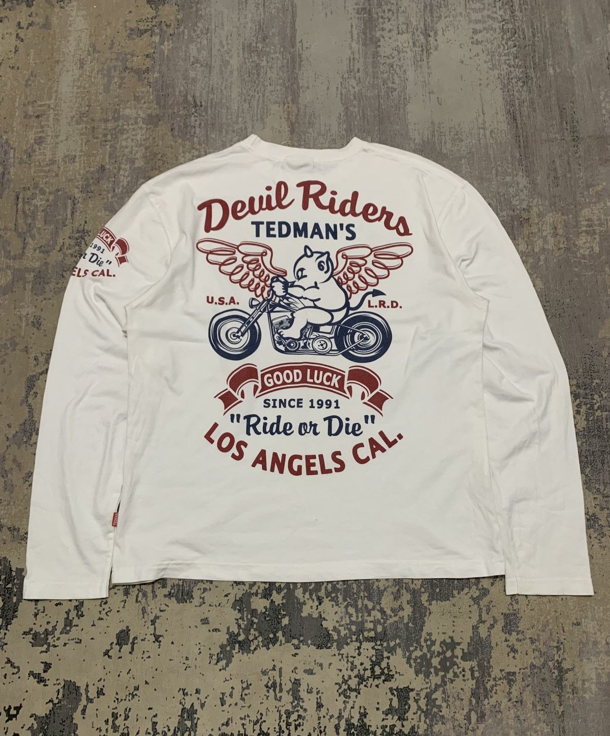Tedman Vintage 90s Tedman Shirt Red Devil Riders Ride Or Die Size US M / EU 48-50 / 2 - 1 Thumbnail