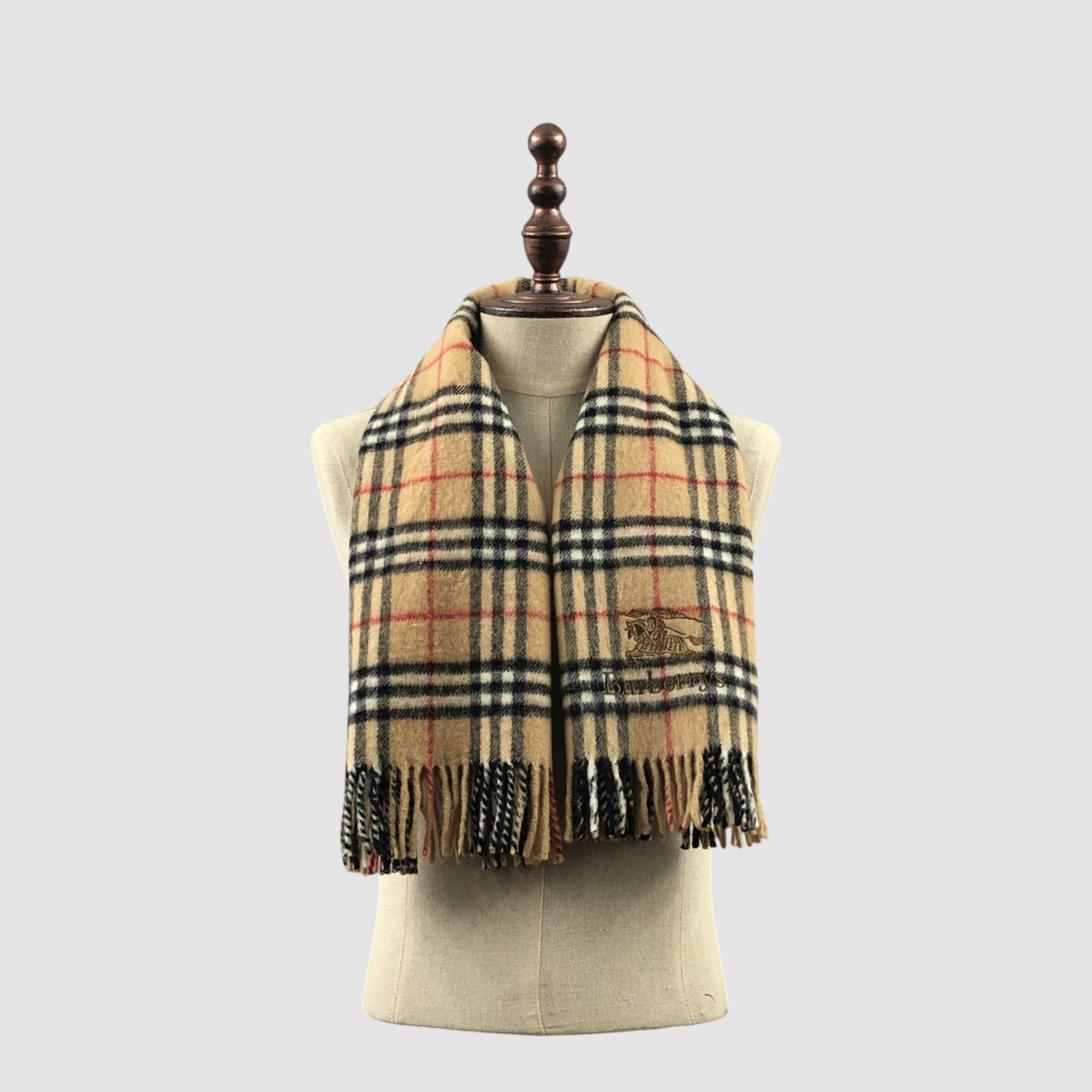 Burberry Vintage Burberrys Scarf Muffler Wool Stole Shawls Scarves Size ONE SIZE - 2 Thumbnail