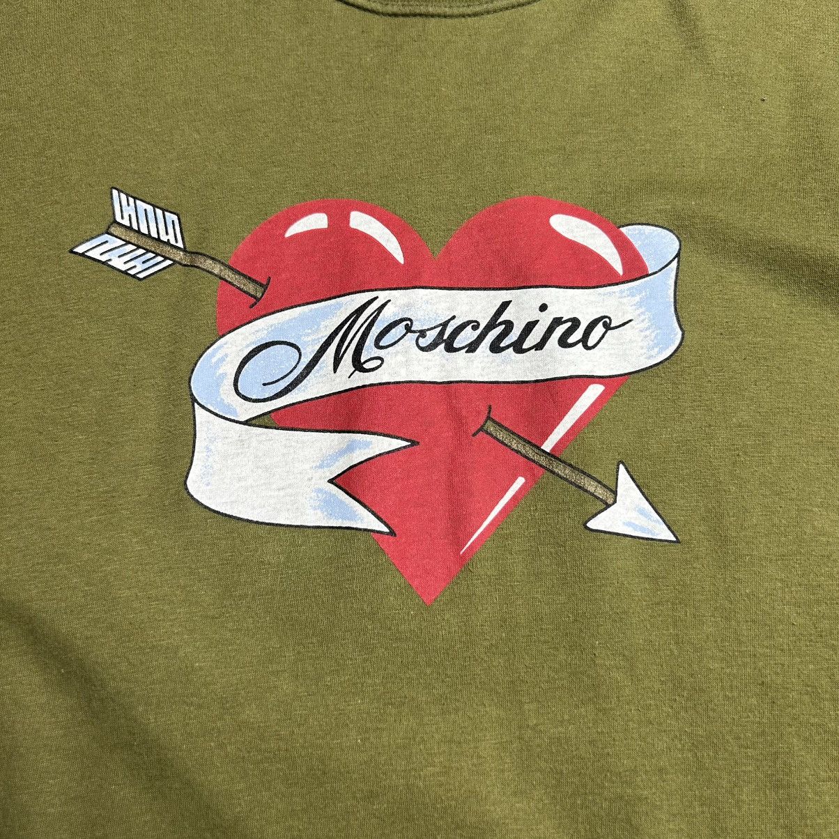 Moschino × Vintage Moschino Heart Single Stitch T-Shirt Size L / US 10 / IT 46 - 2 Thumbnail