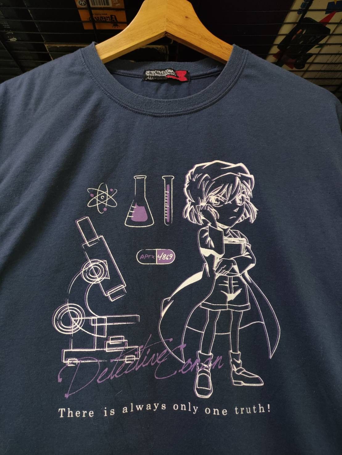 Anime Vtg 00's Detective Conan "There Is Always Only One Truth!" Size US L / EU 52-54 / 3 - 1 Thumbnail