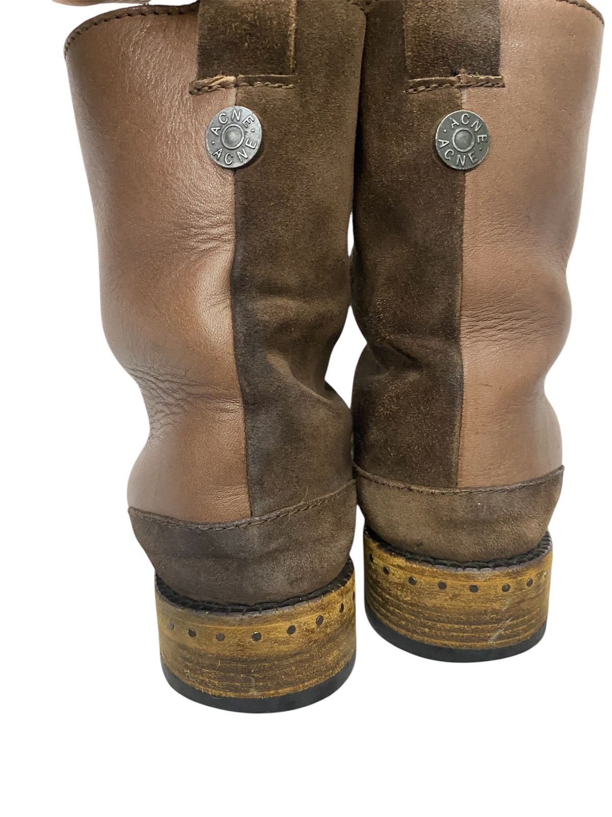 Acne Studios Acne Studios Stockholm brown leather/suede ankle boots Size US 7 / IT 37 - 5 Thumbnail