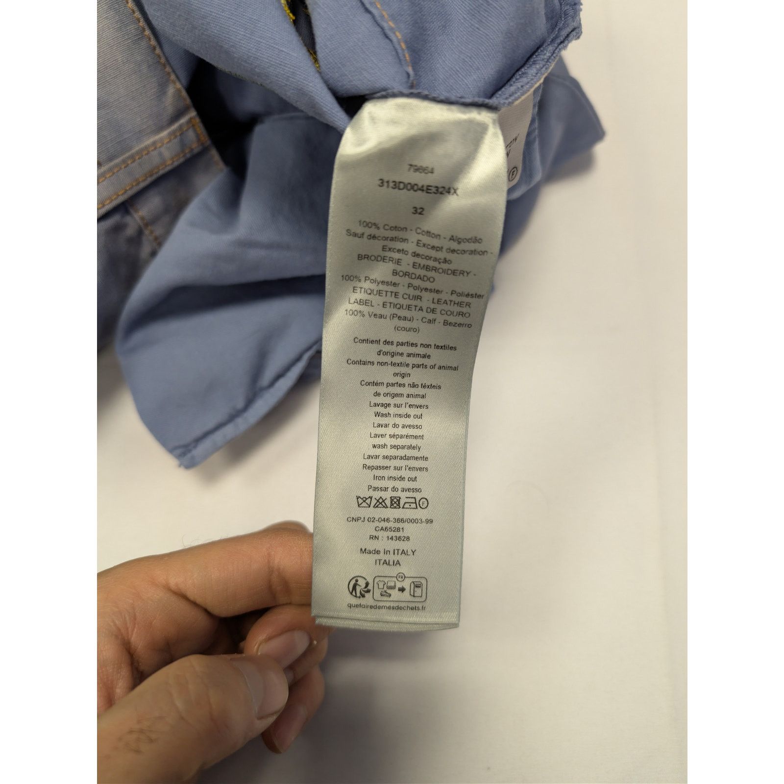 Dior o1rshd1 Embroidered Logo Patch Jeans in Light Blue Size US 32 / EU 48 - 20 Thumbnail