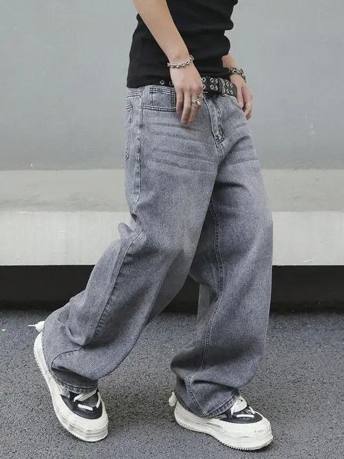 Jean × Vintage Washed Baggy Denim Jeans Skate Size US 32 / EU 48 - 3 Thumbnail