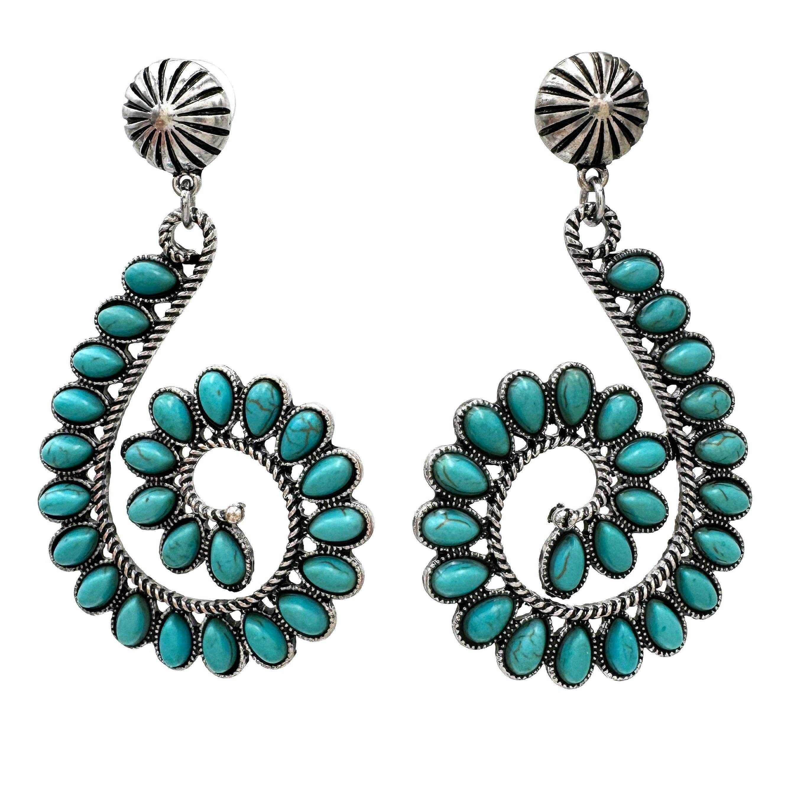 Other Boho Handcrafted Hippie Nature's Embrace Turquoise Spiral Ea Size ONE SIZE - 3 Thumbnail