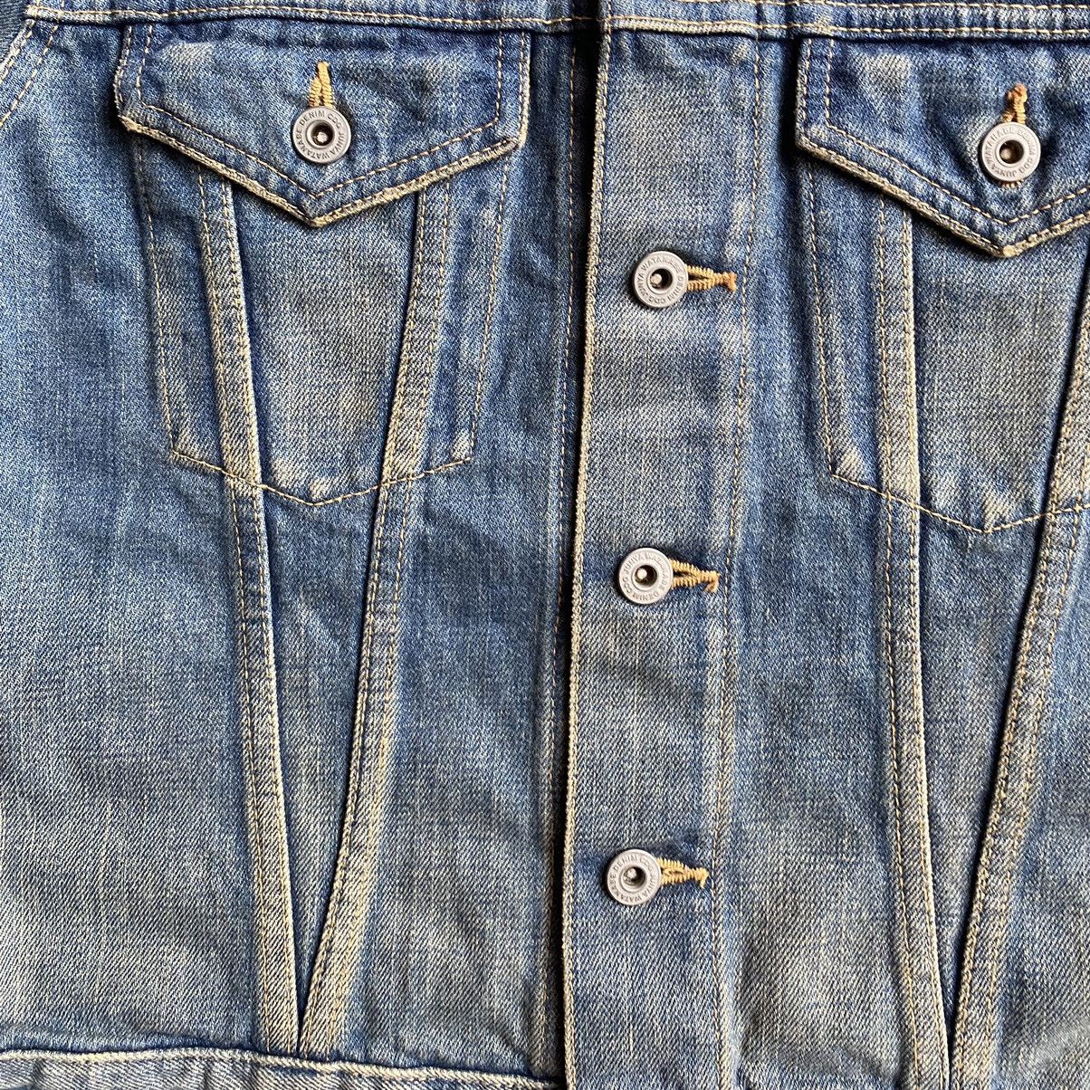 Comme des Garcons Junya Denim Trucker Jacket With Tartan Collar Size US S / EU 44-46 / 1 - 3 Thumbnail